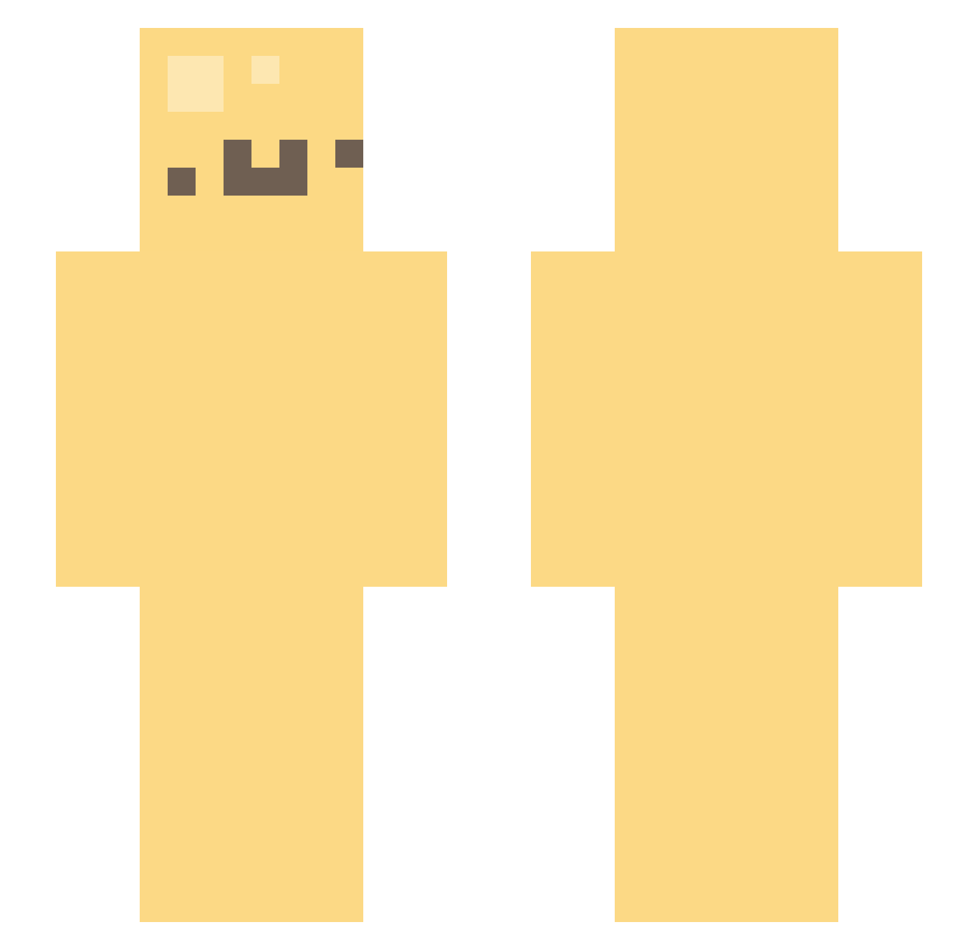 AilenGuy Minecraft skin, front and back view