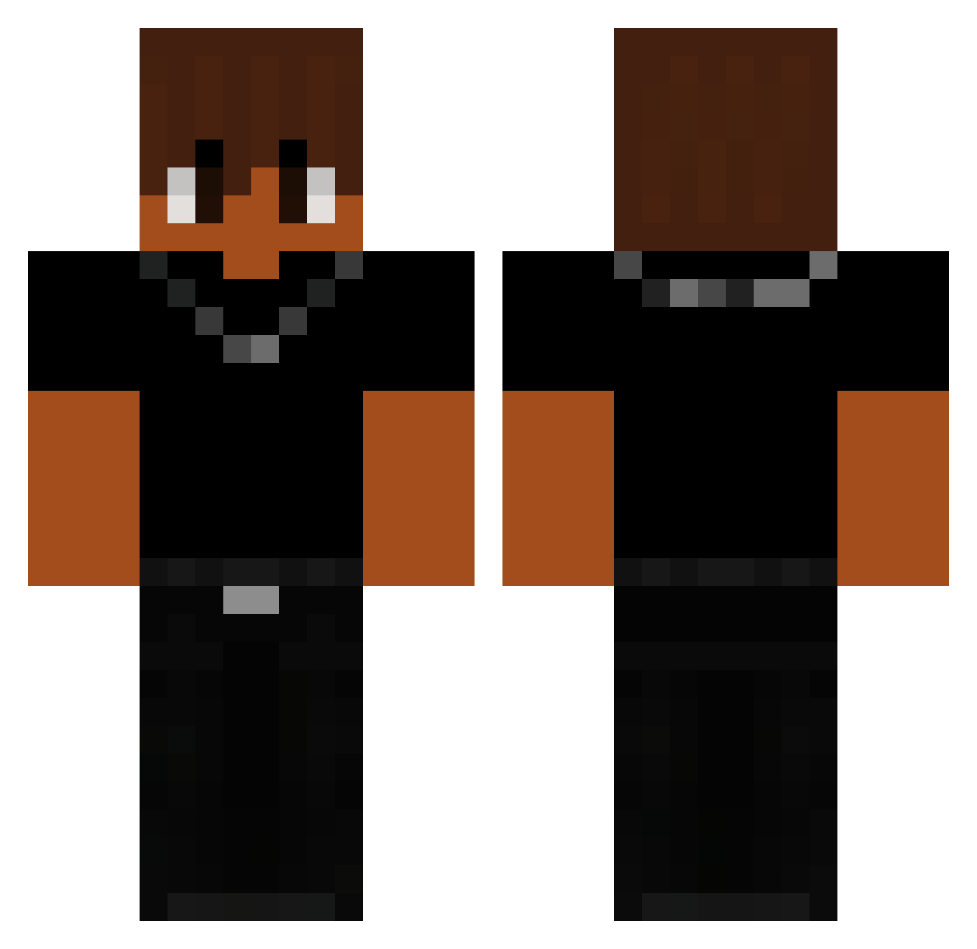 tojaadass Minecraft skin, front and back view