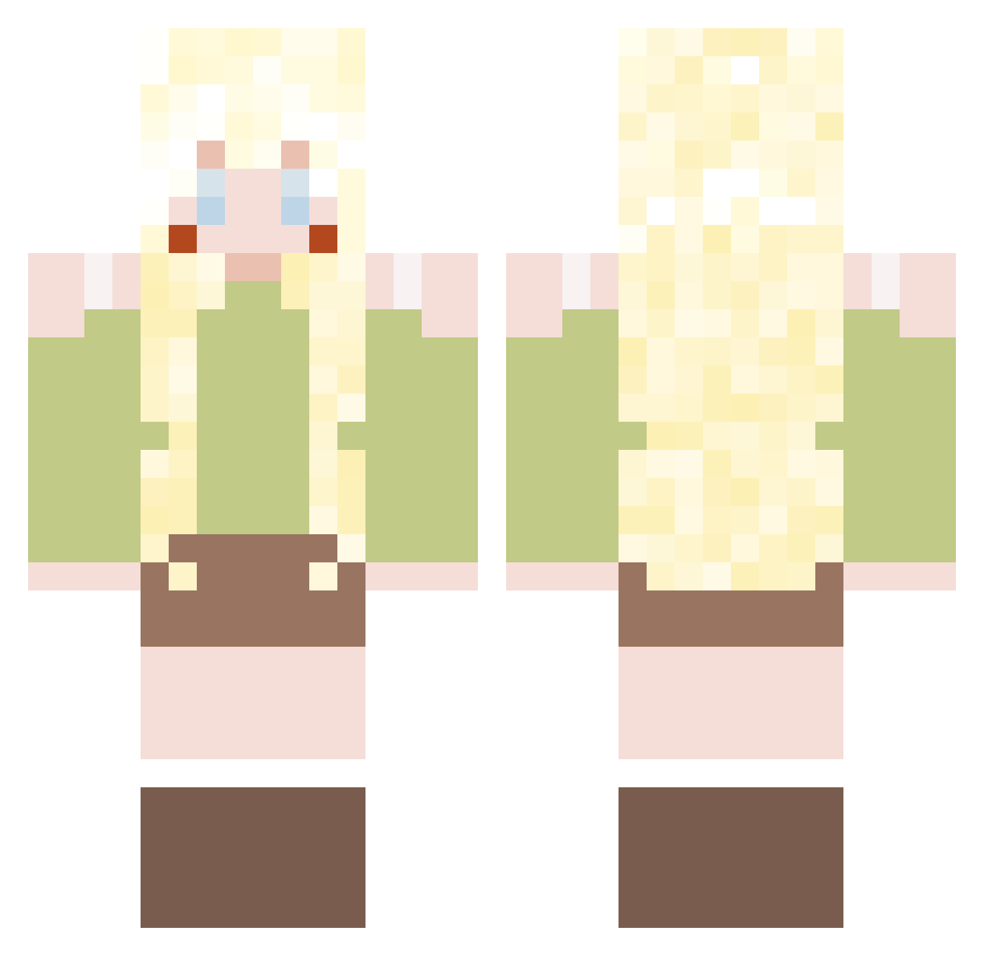 Fragaria_507 Minecraft skin, front and back view