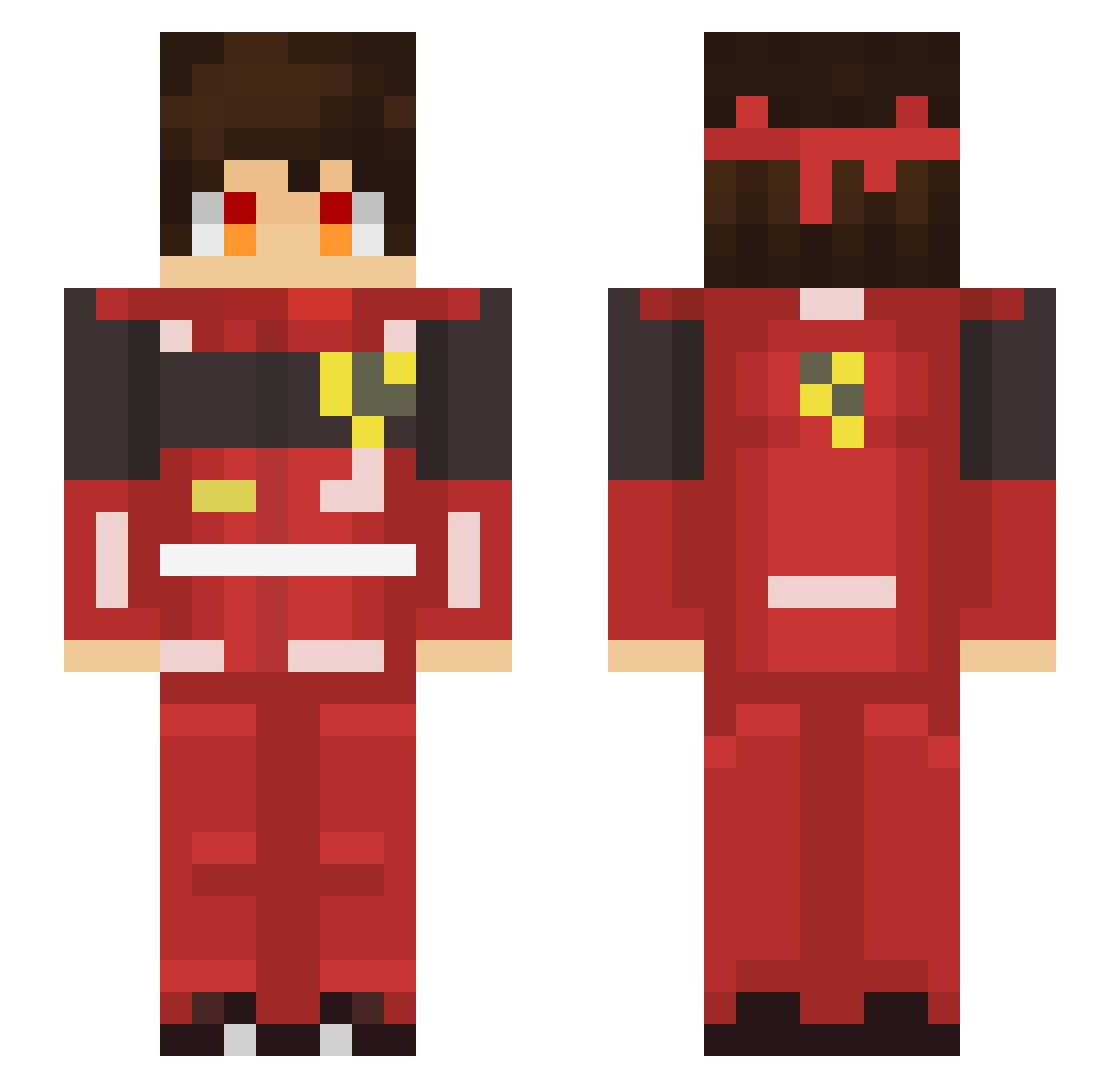 UpVlad Minecraft skin, front and back view