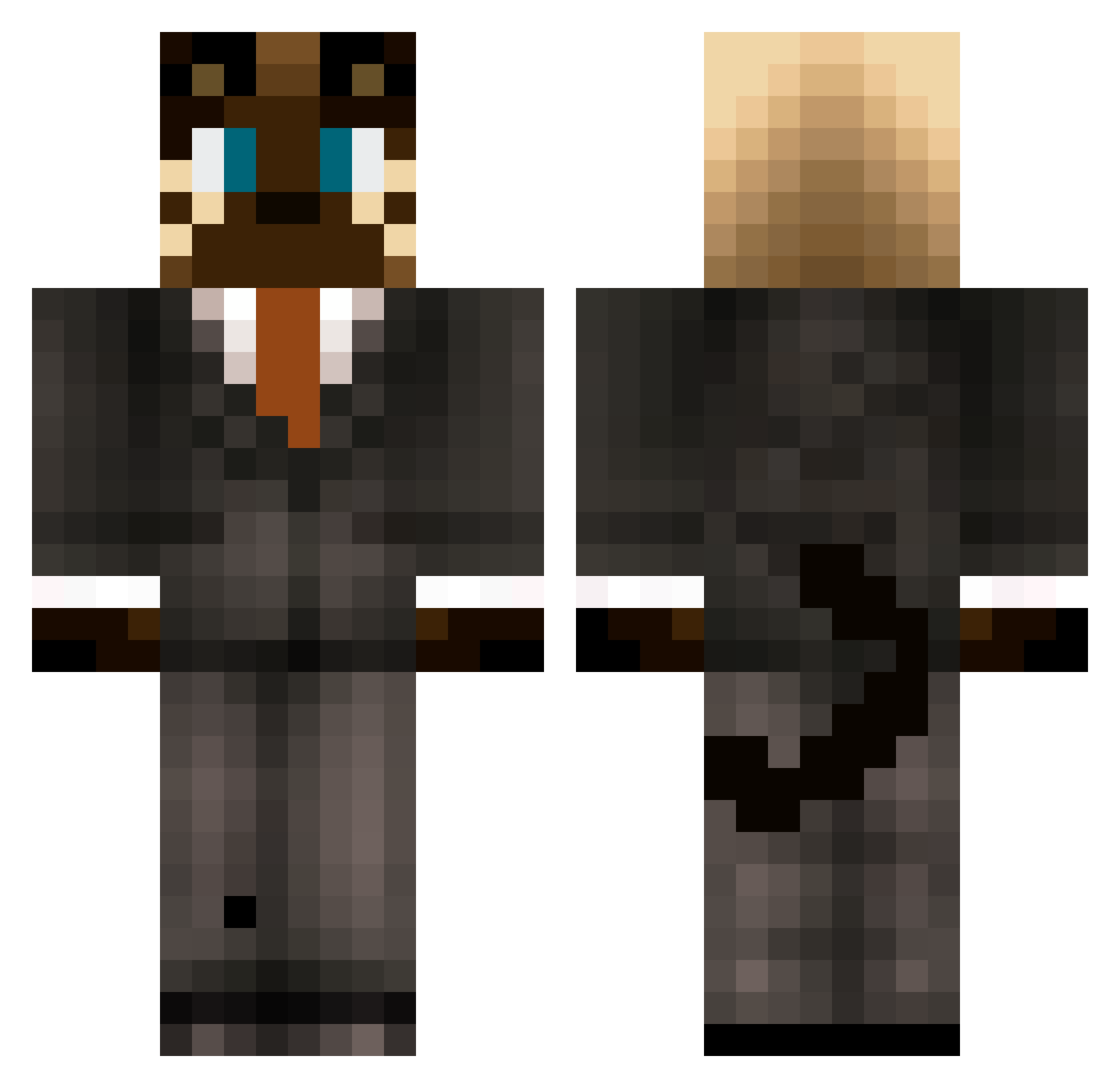 JoseRoar Minecraft skin, front and back view
