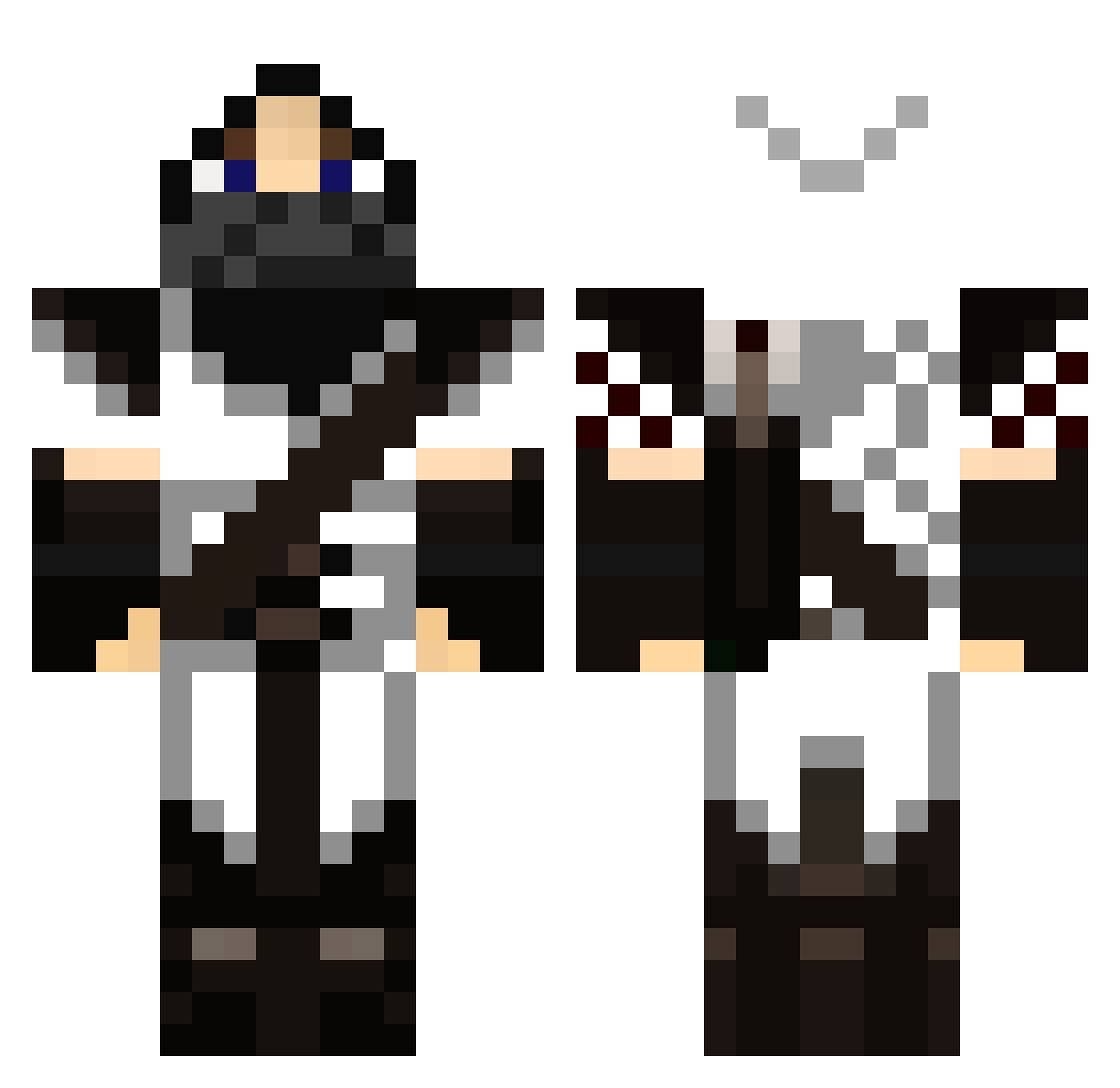 1st_Ninja Minecraft skin, front and back view