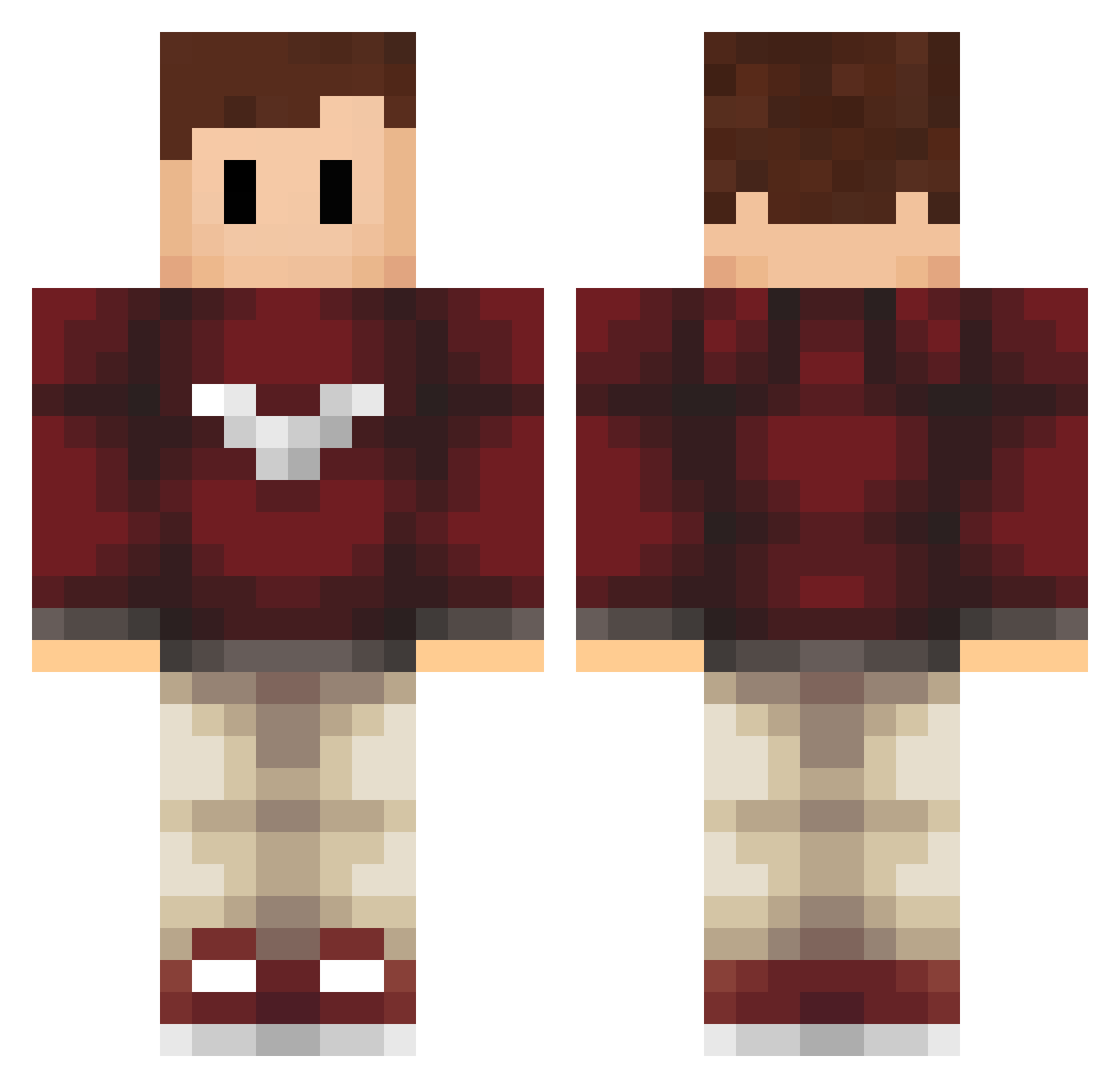 XENO_PL Minecraft skin, front and back view