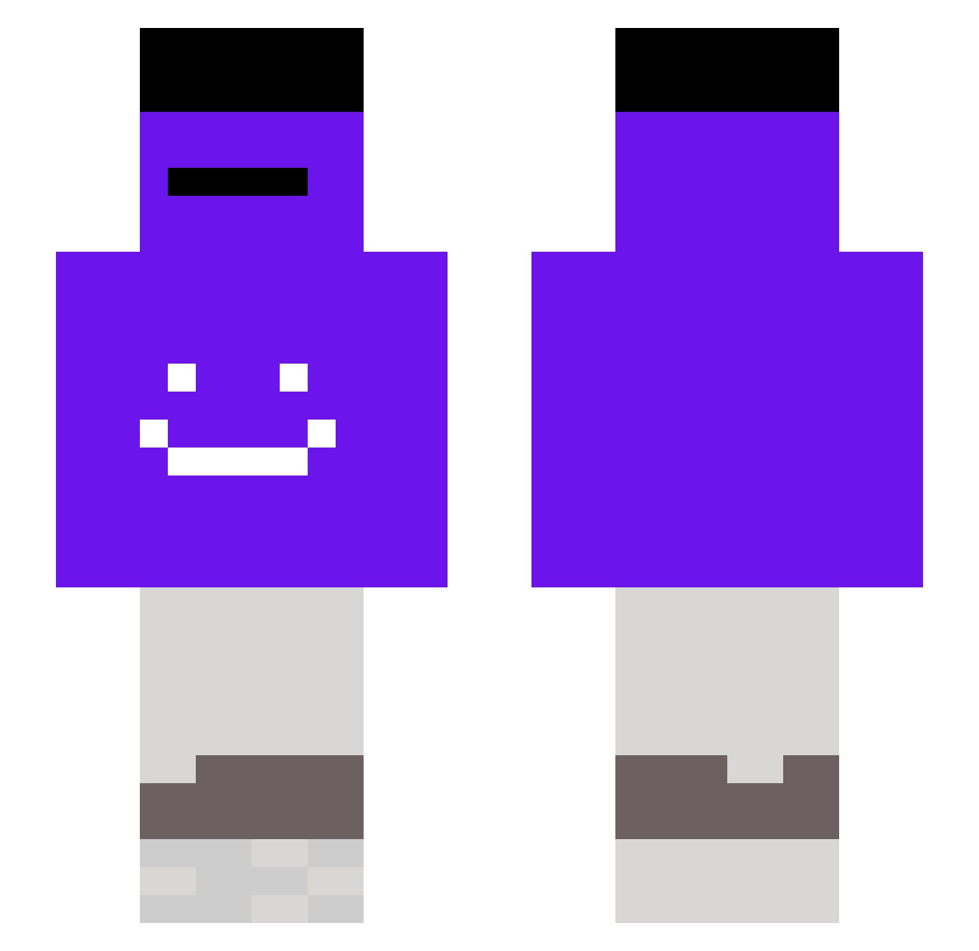 DeadlaxTheSlayer Minecraft skin, front and back view