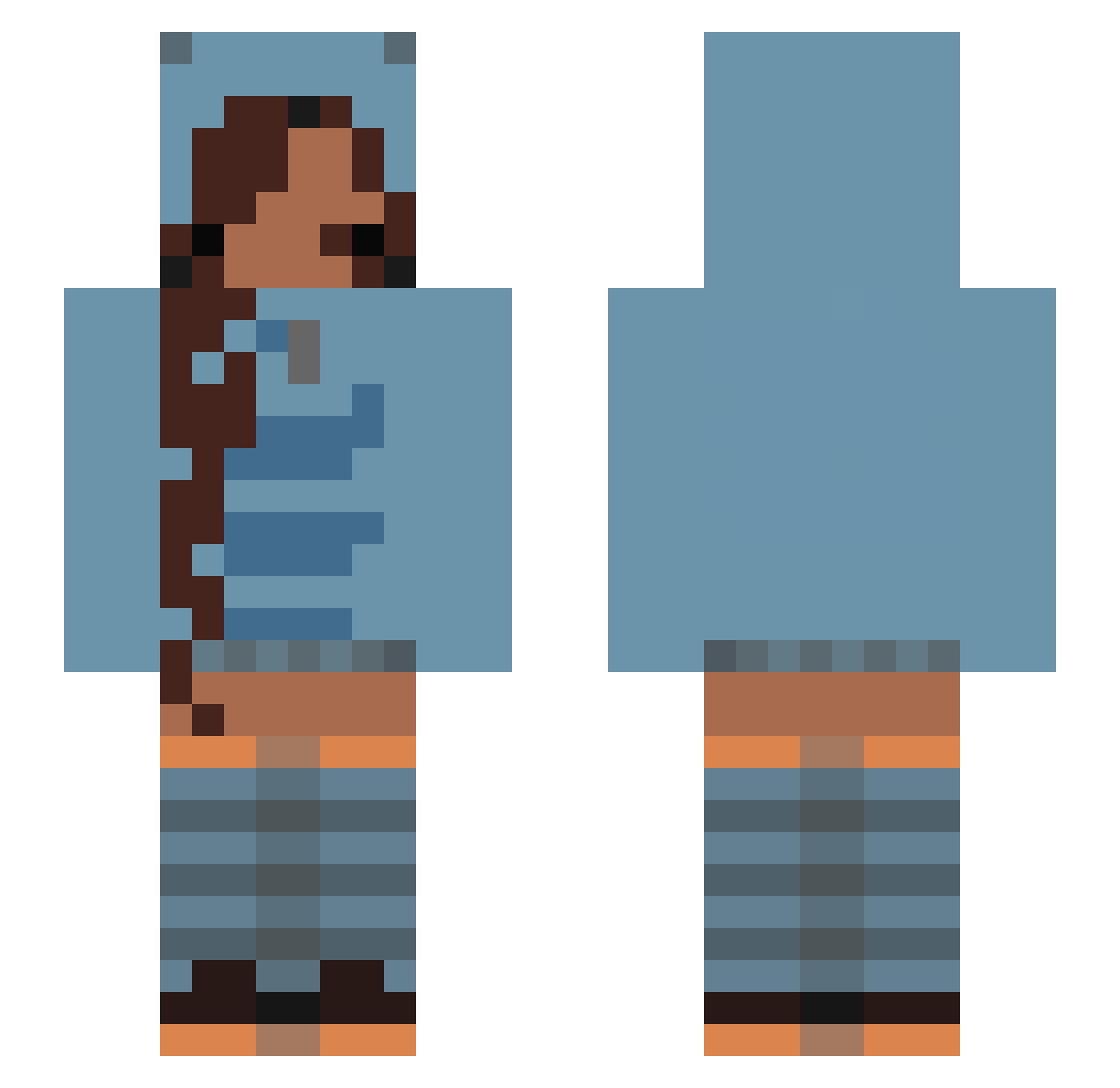 aloeveraa1 Minecraft skin, front and back view