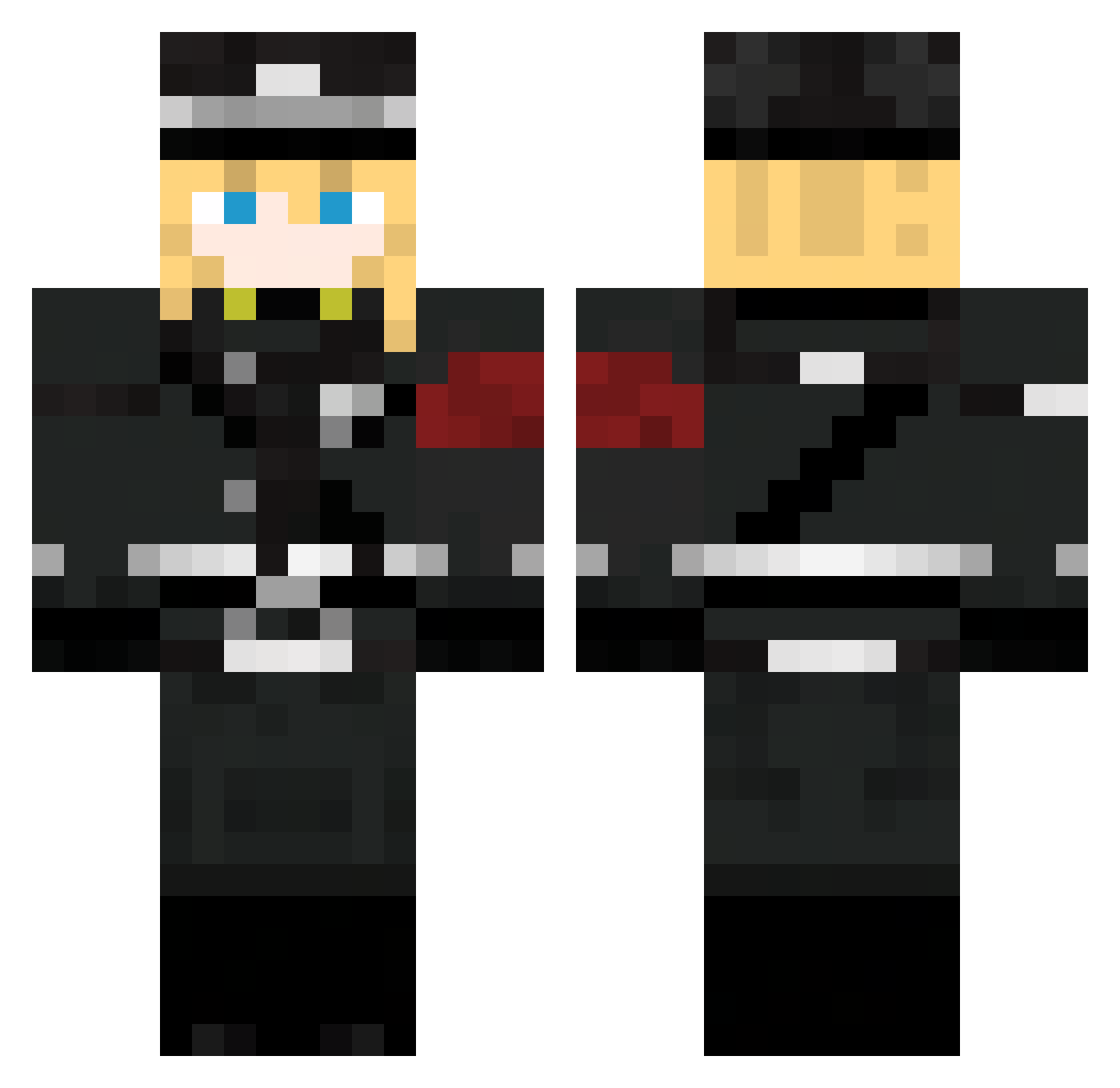 OniiChan010 Minecraft skin, front and back view