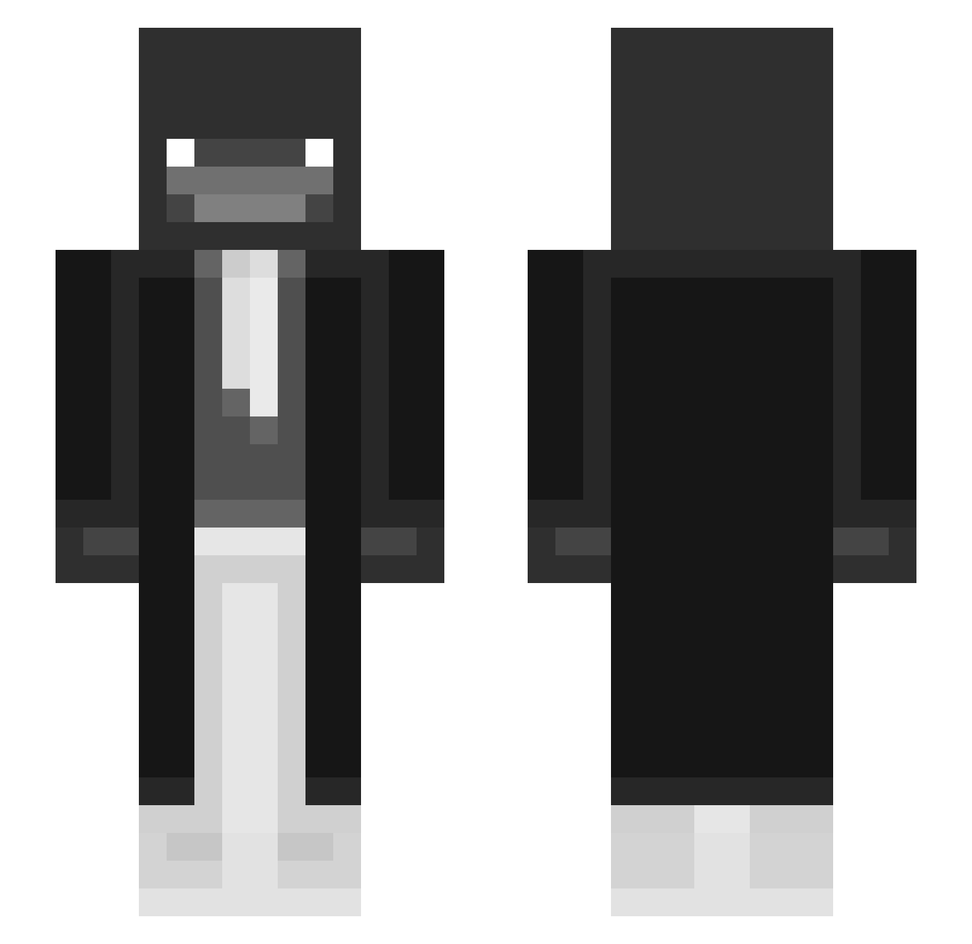 Tryxh9008 Minecraft skin, front and back view