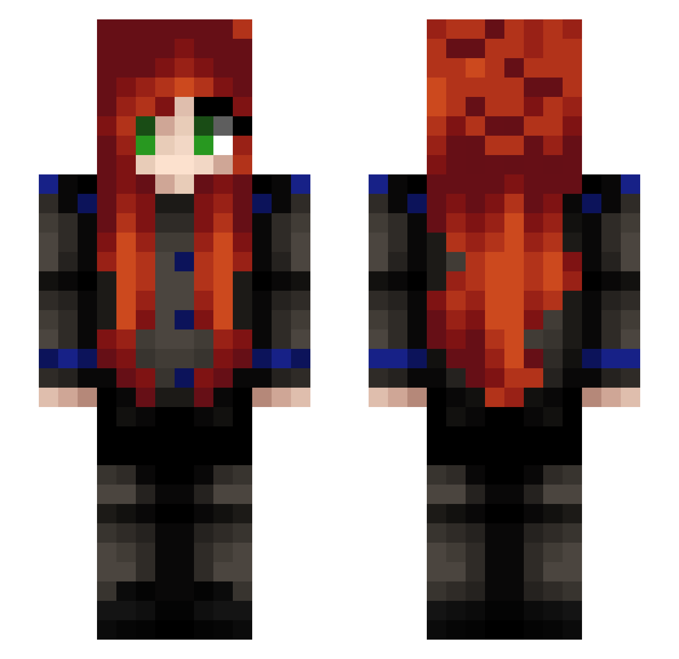 lovelorn Minecraft skin, front and back view