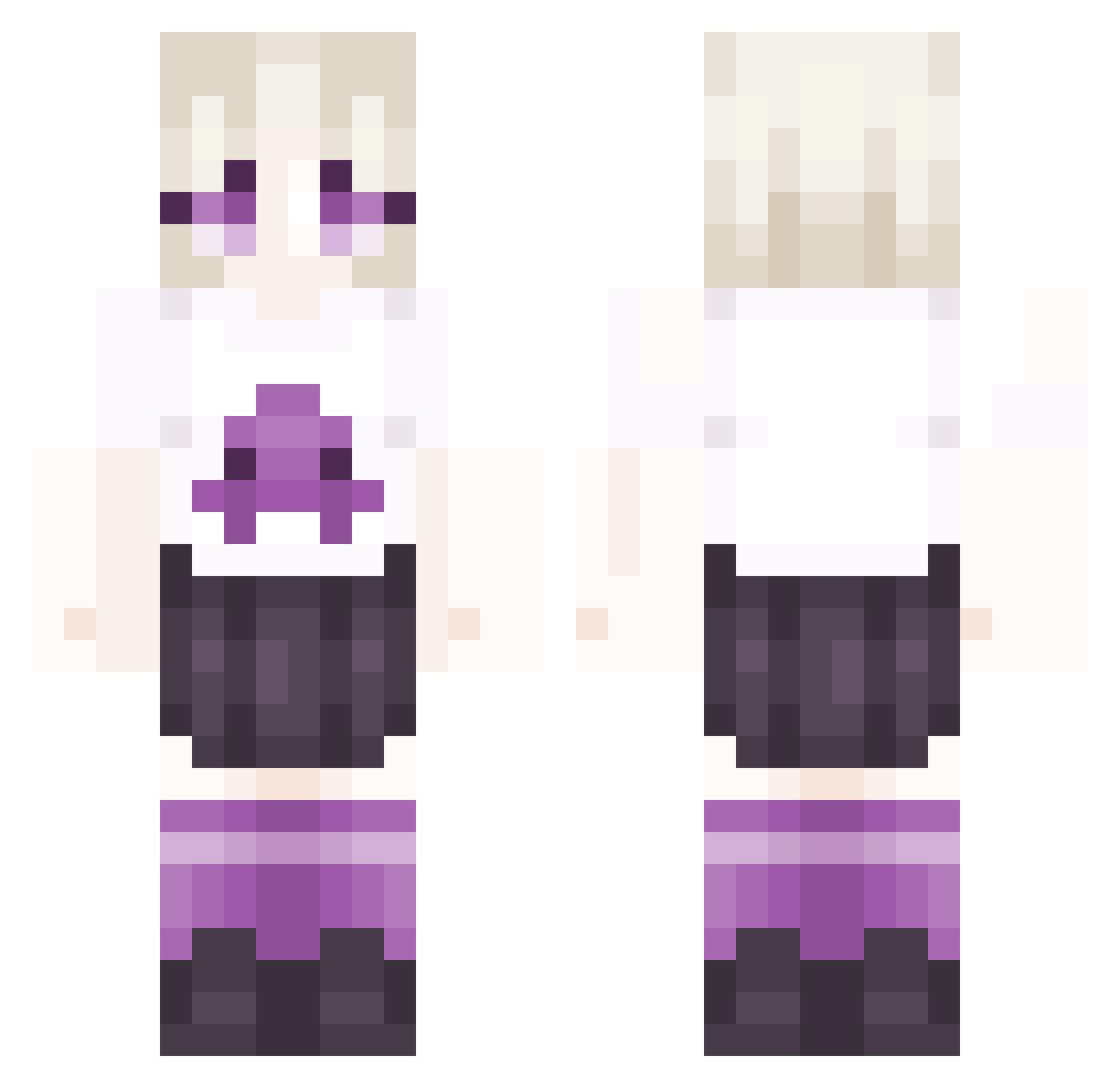 tripoviiiiiiiich Minecraft skin, front and back view