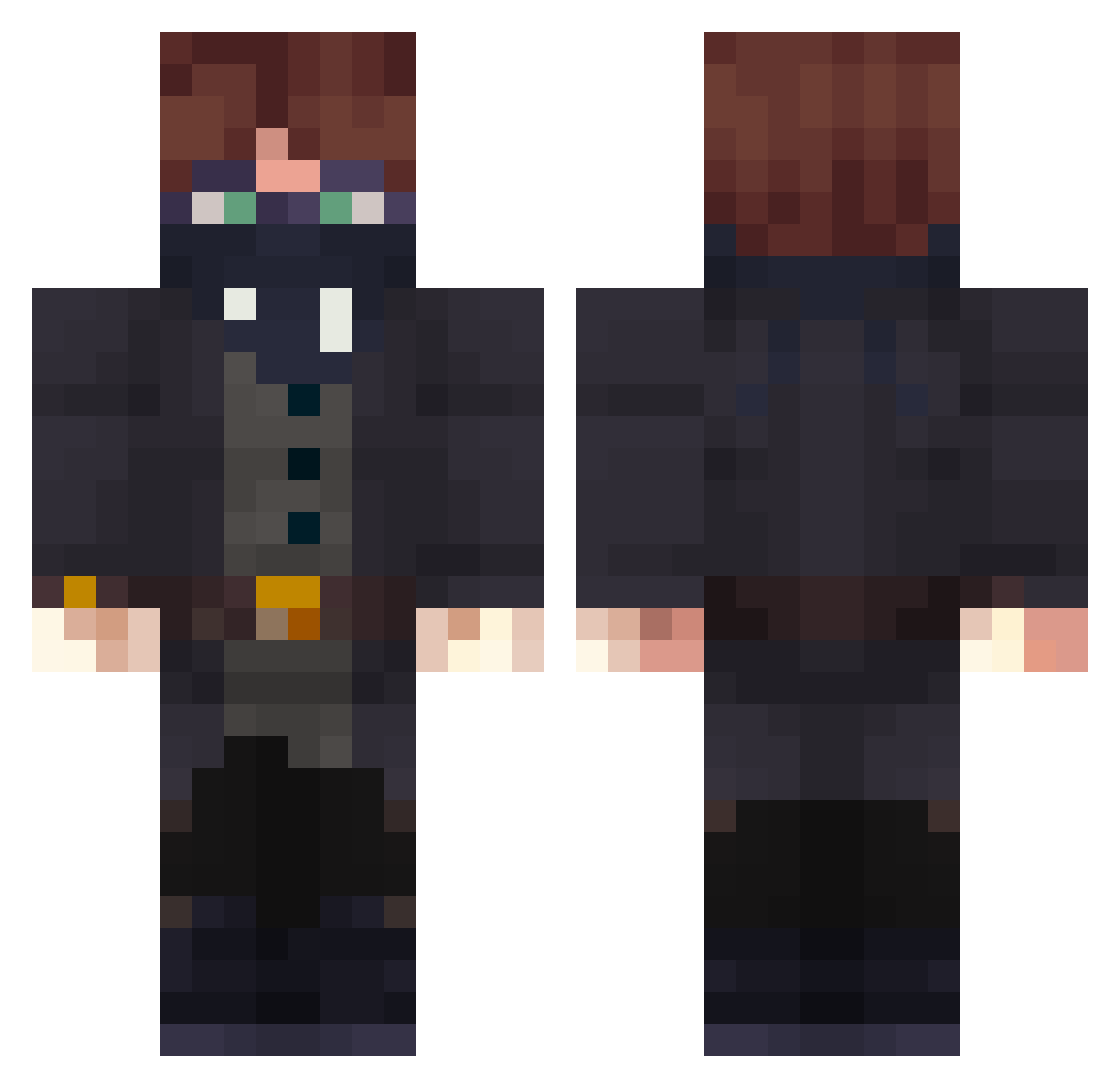 ArtemFrogin Minecraft skin, front and back view