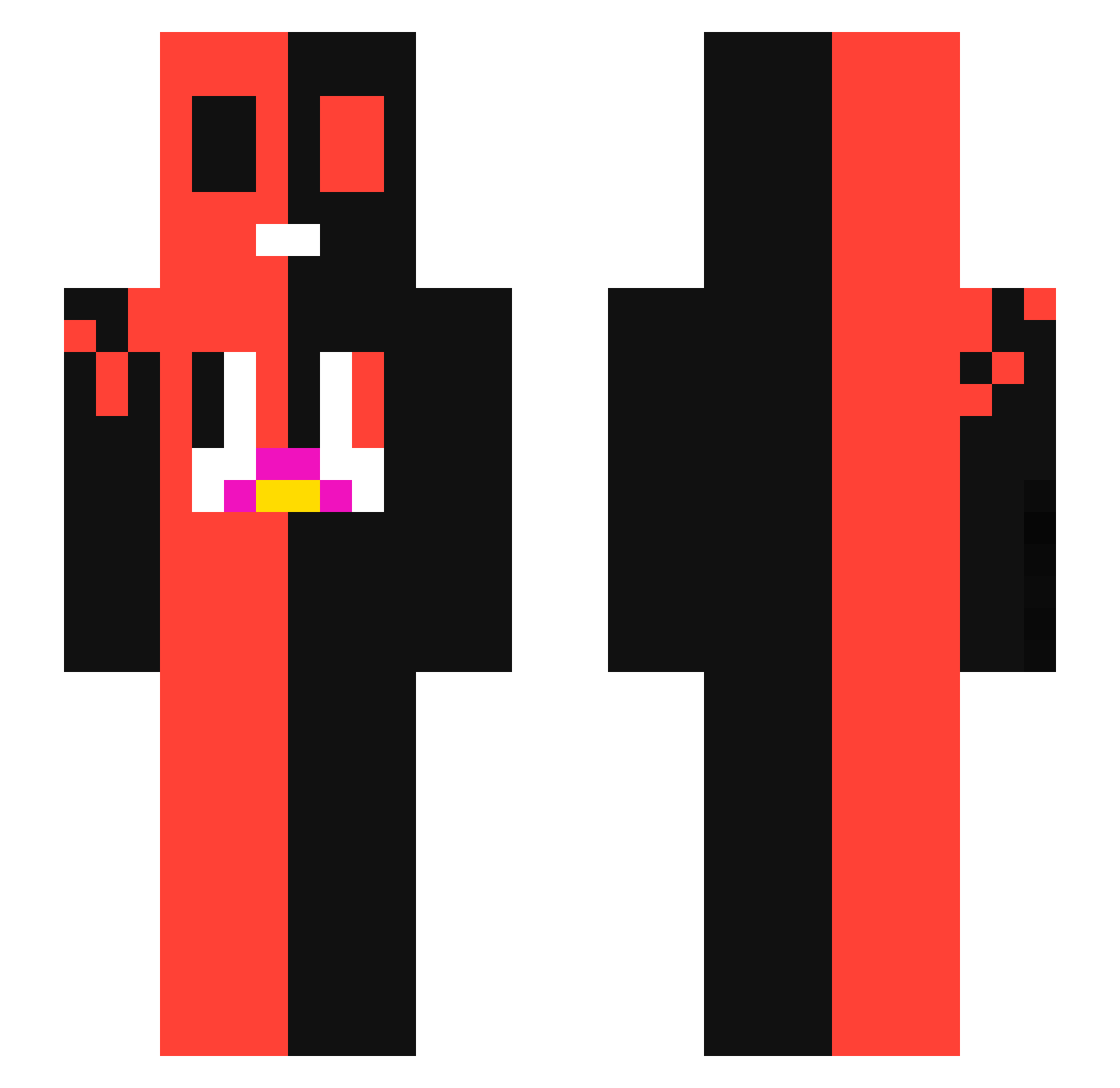 jsishj30 Minecraft skin, front and back view