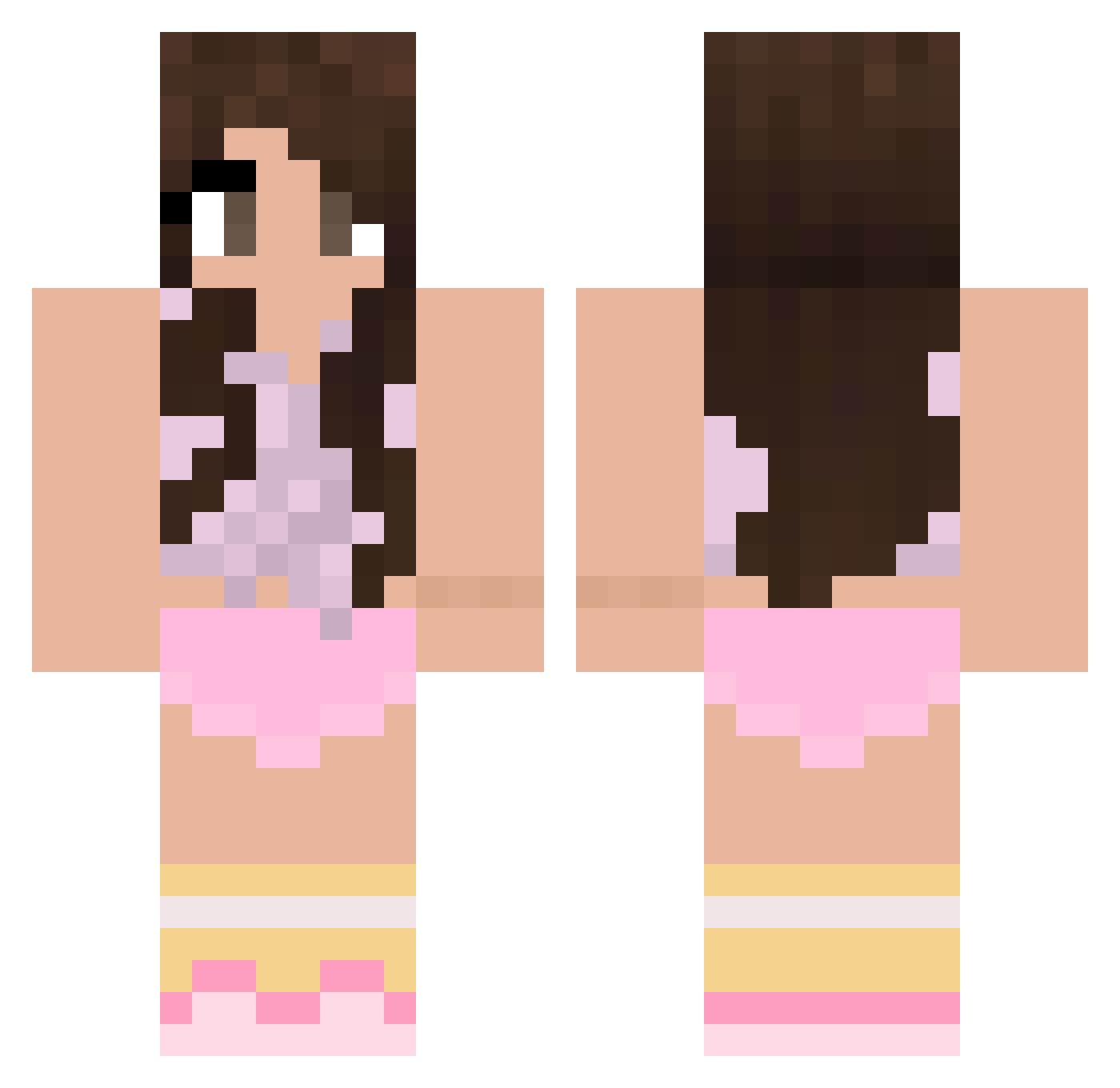 5amue168 Minecraft skin, front and back view