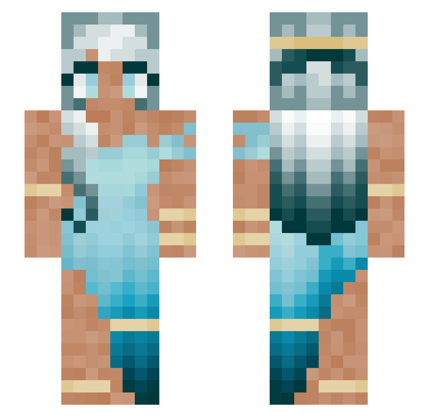 Darkshadow215 Minecraft skin, front and back view