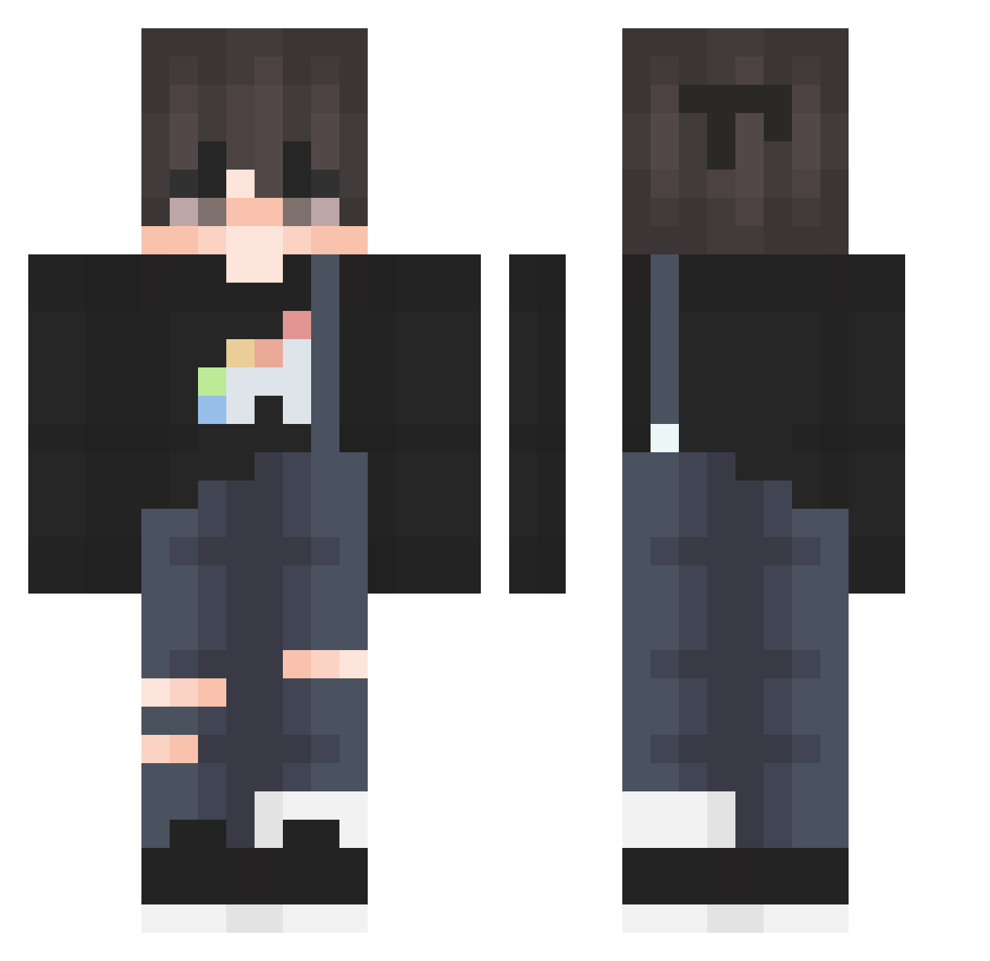 Prachyz_TP Minecraft skin, front and back view