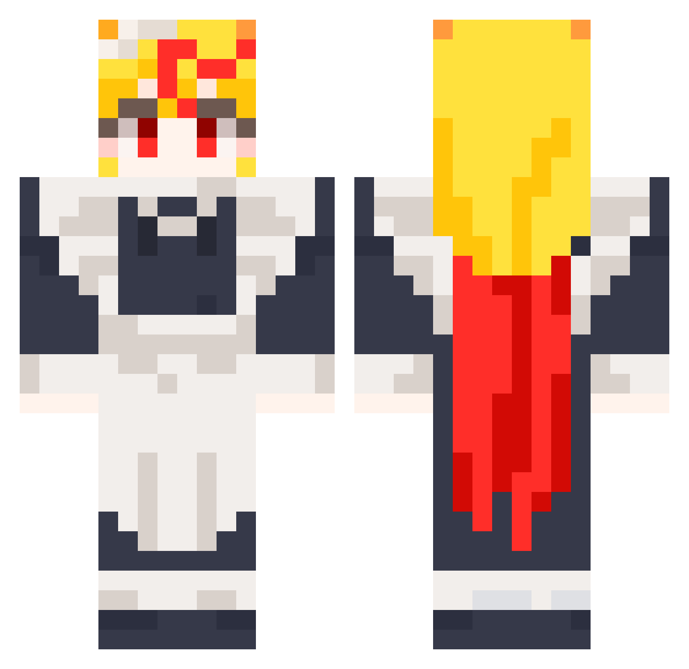 Tangerine123 Minecraft skin, front and back view