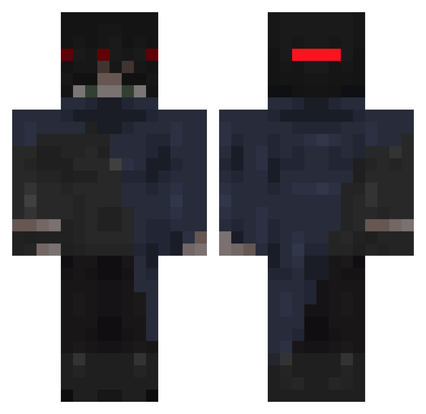 Treekodr3s Minecraft skin, front and back view
