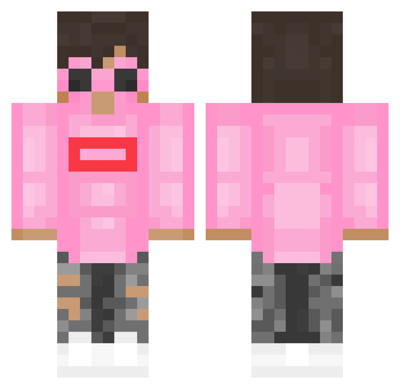 lolitstrash Minecraft skin, front and back view