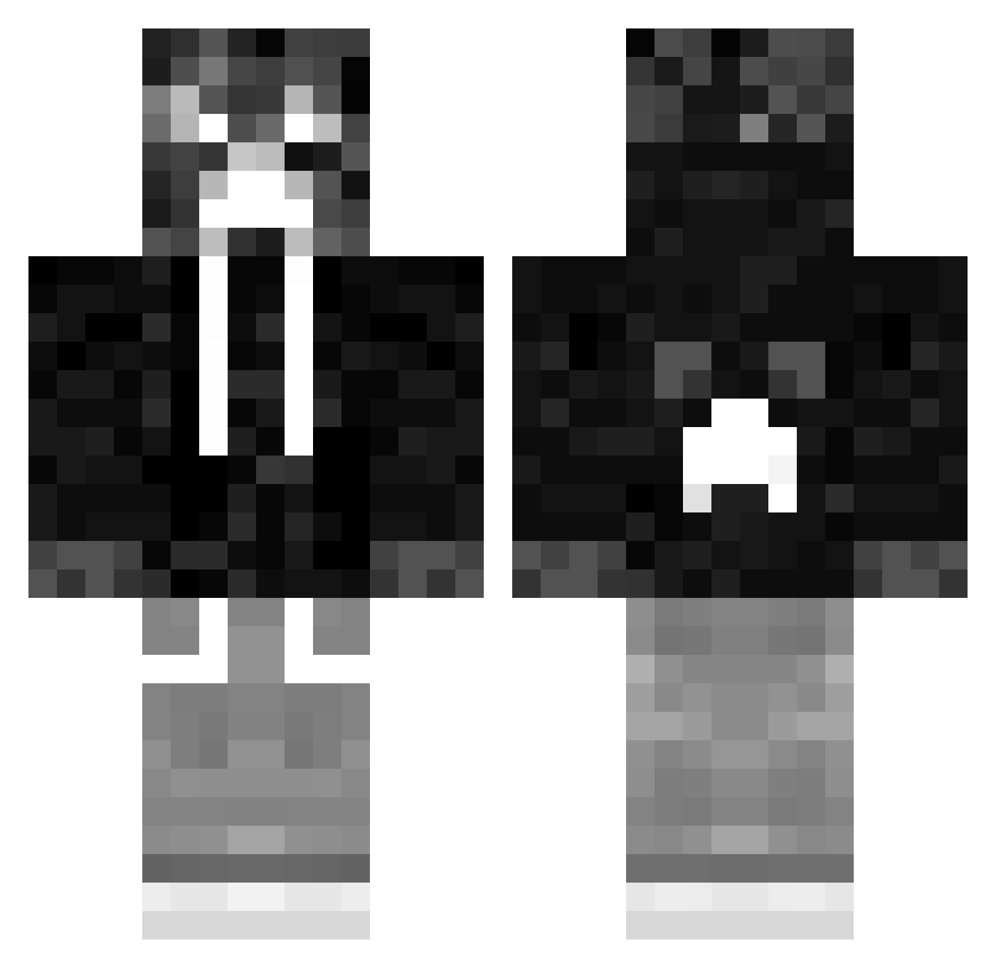 vivisfn Minecraft skin, front and back view
