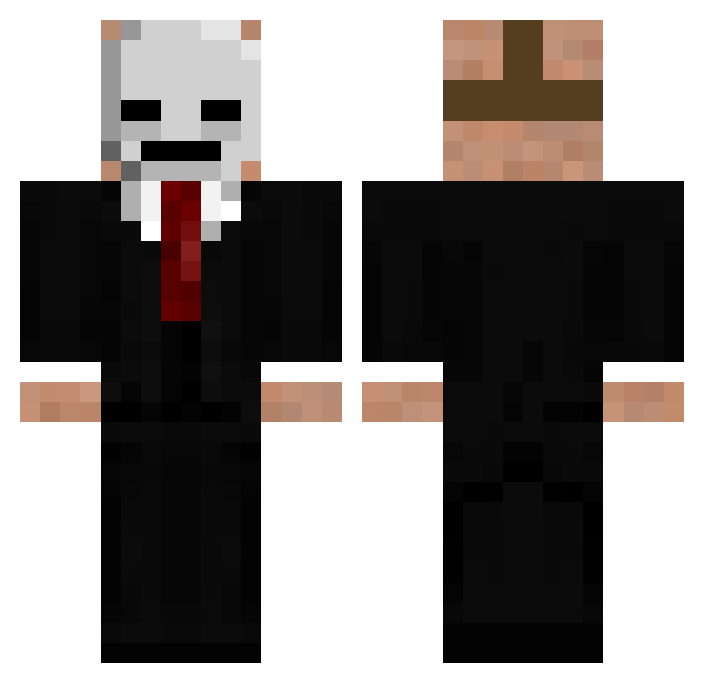 ColossalBoss Minecraft skin, front and back view