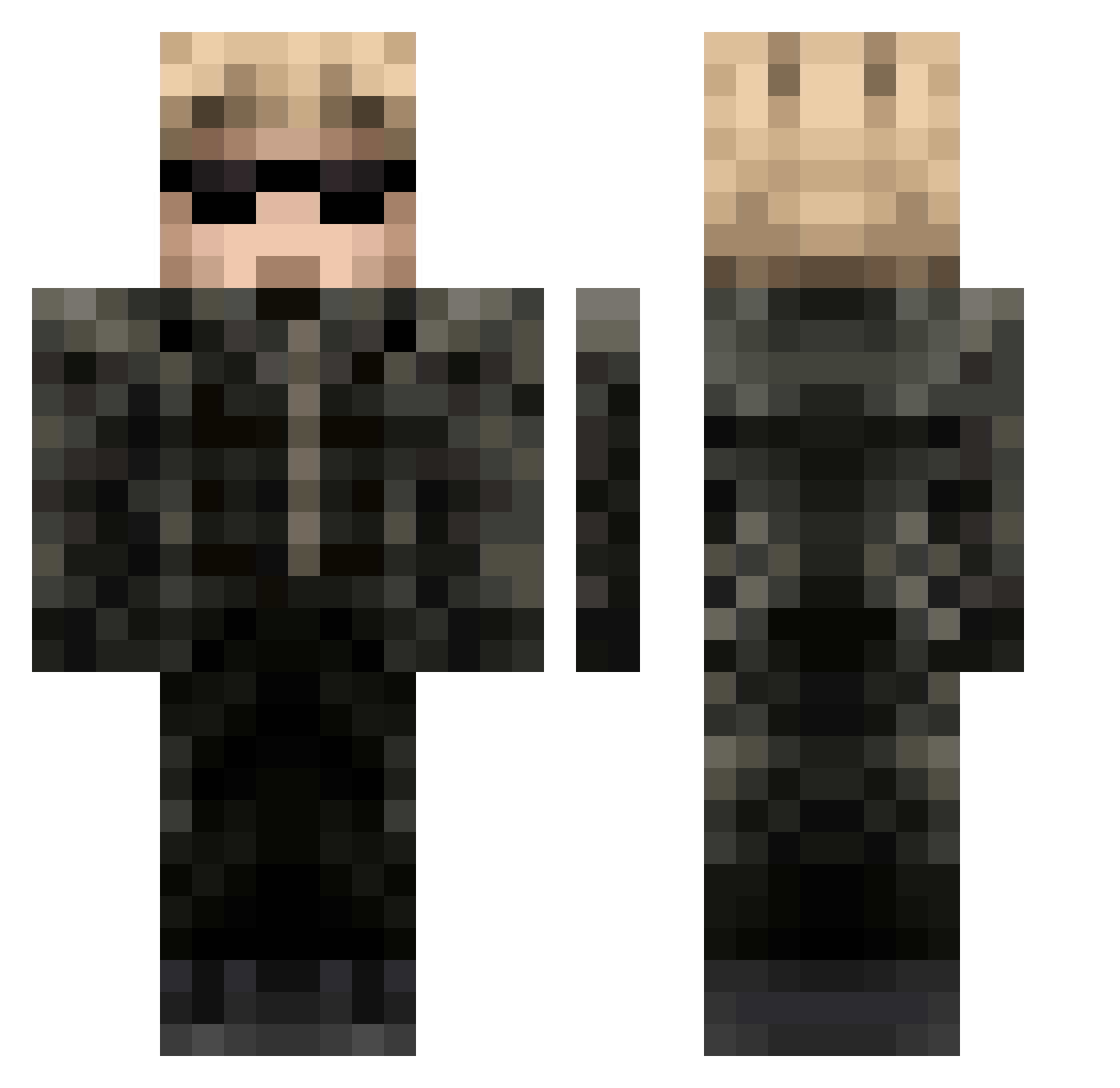 _ALBERT_WESKER_ Minecraft skin, front and back view