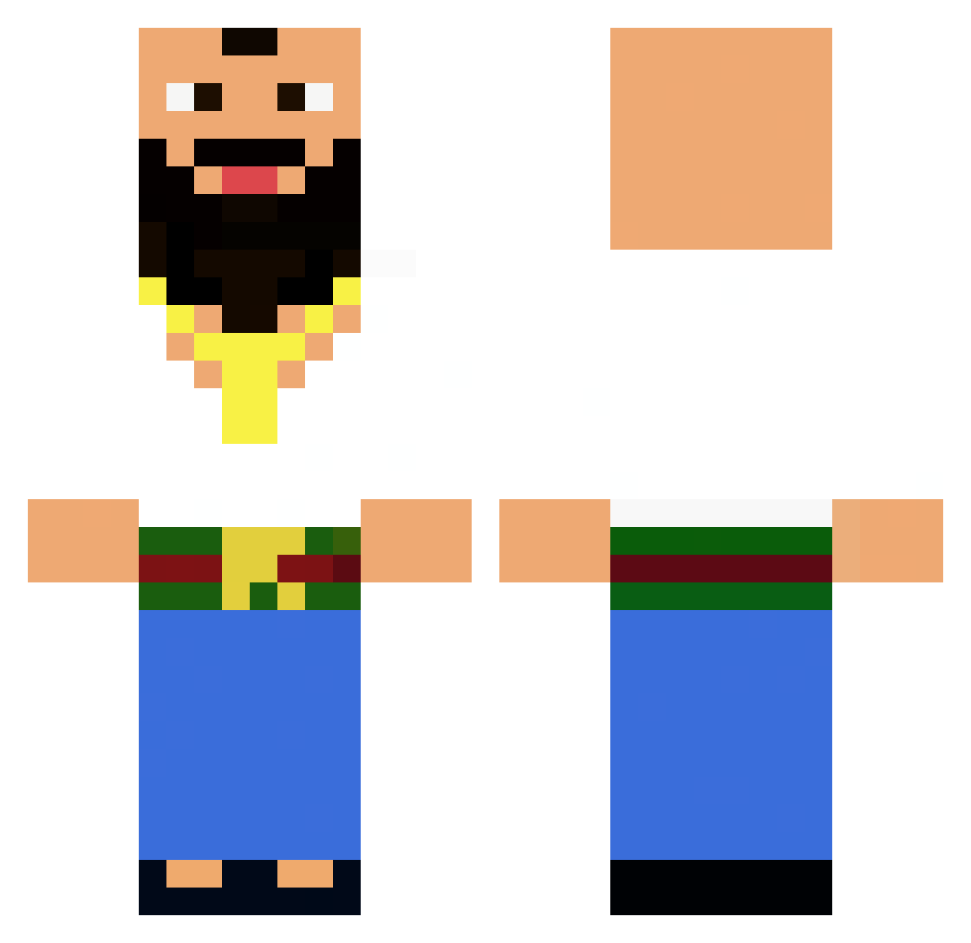 univers_uraganu Minecraft skin, front and back view