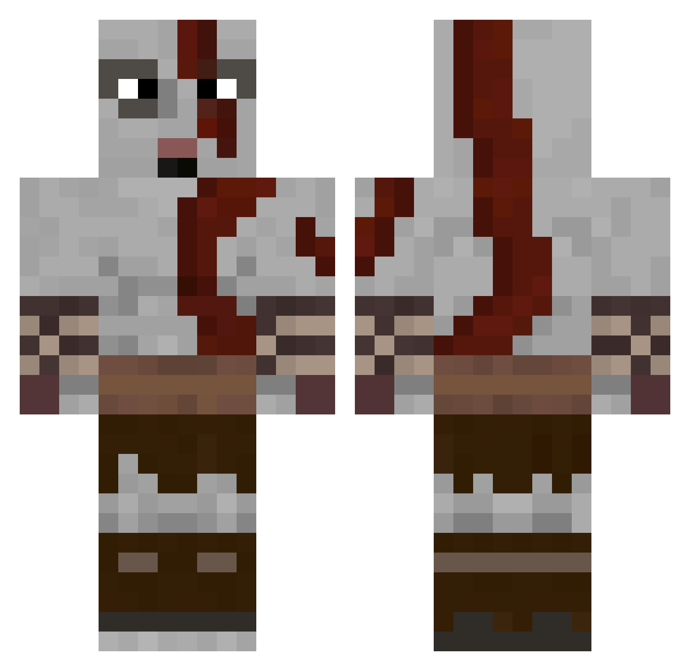 Titan764 Minecraft skin, front and back view