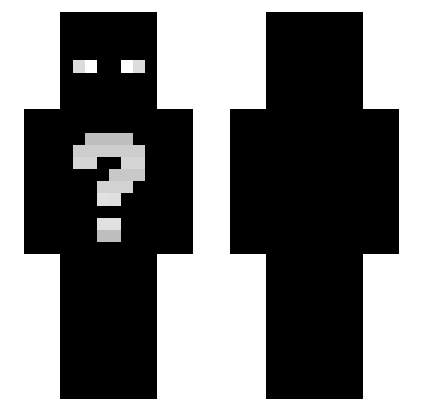 ZombotZ Minecraft skin, front and back view