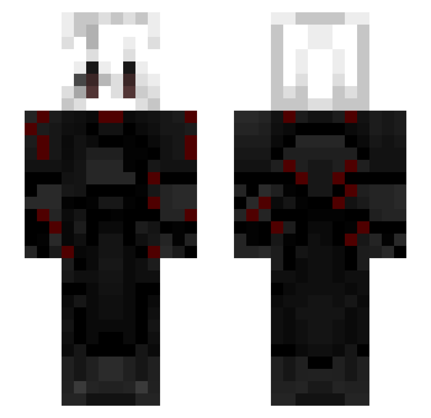 d3id Minecraft skin, front and back view