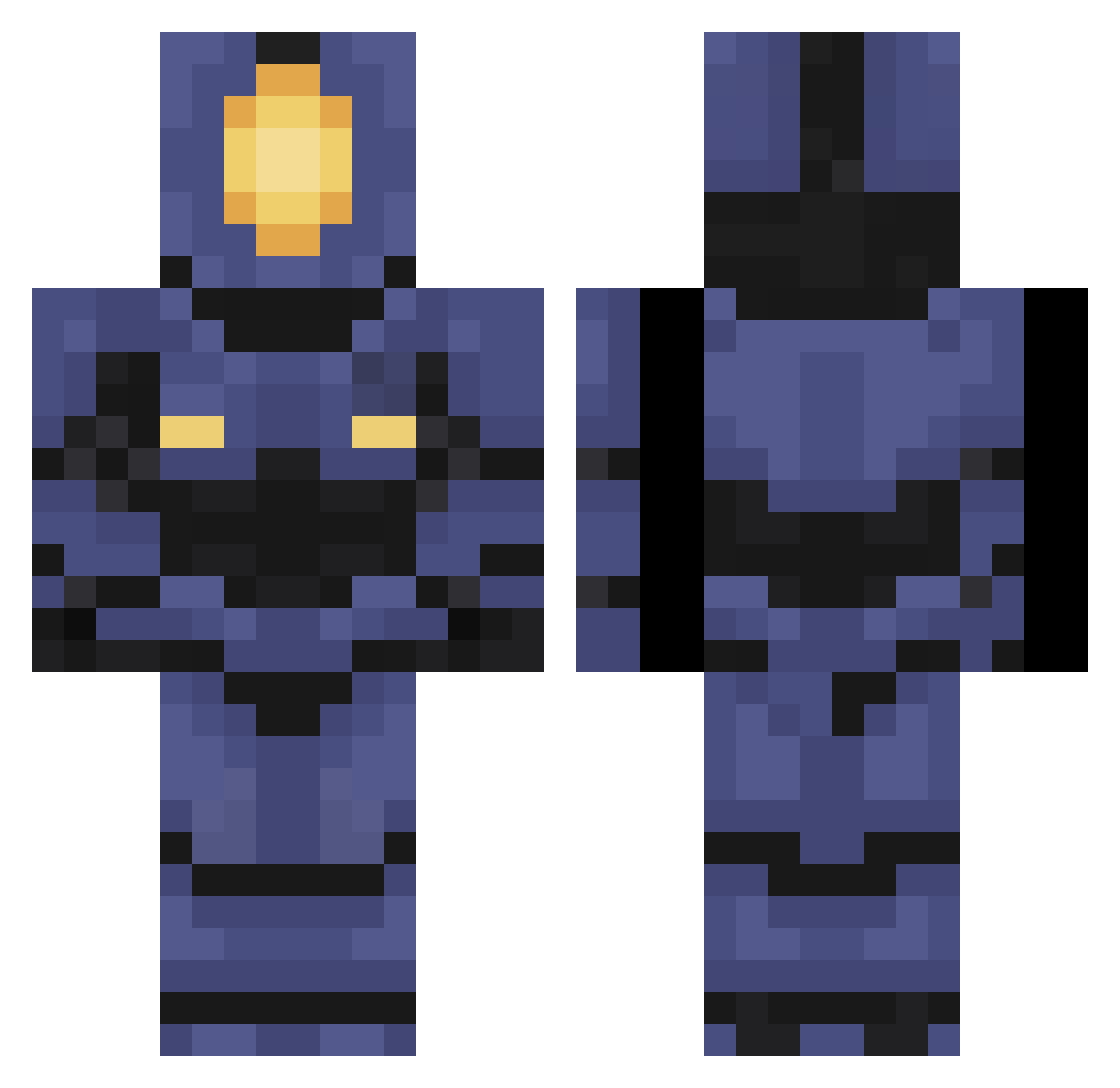 Bamssee_ Minecraft skin, front and back view