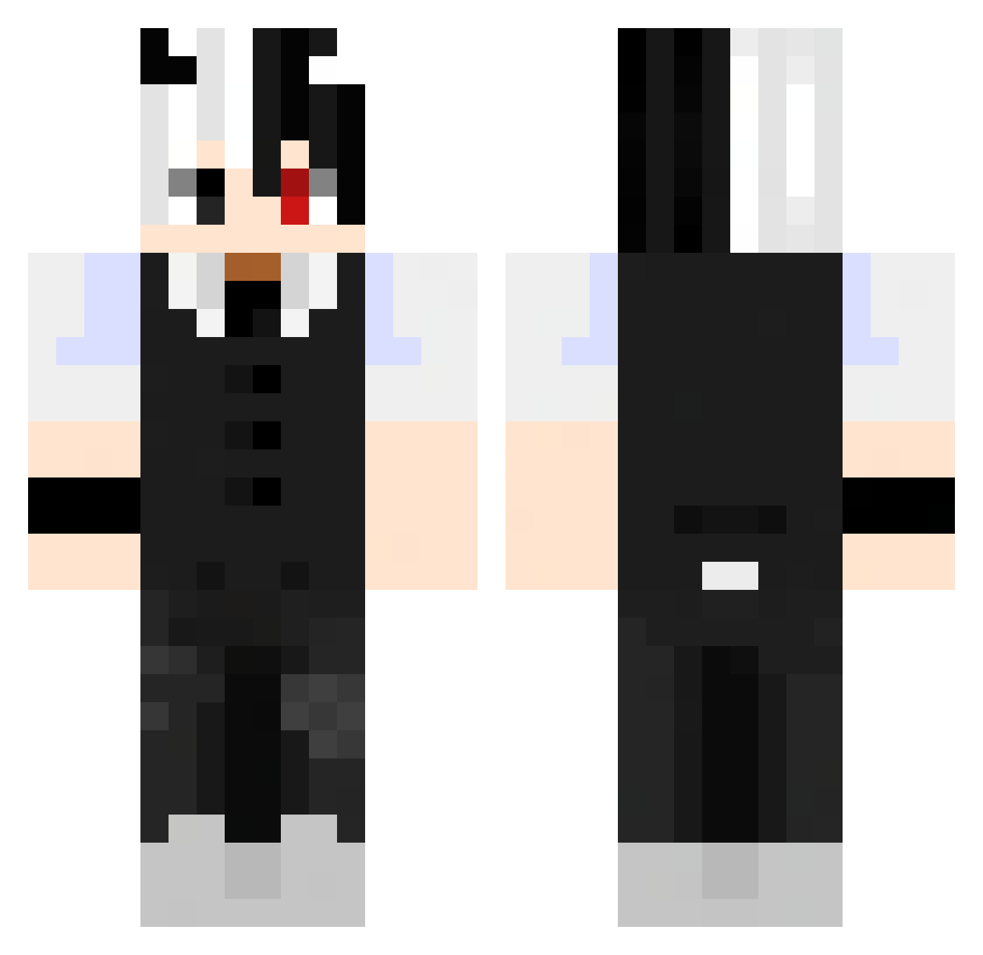Majikusu Minecraft skin, front and back view