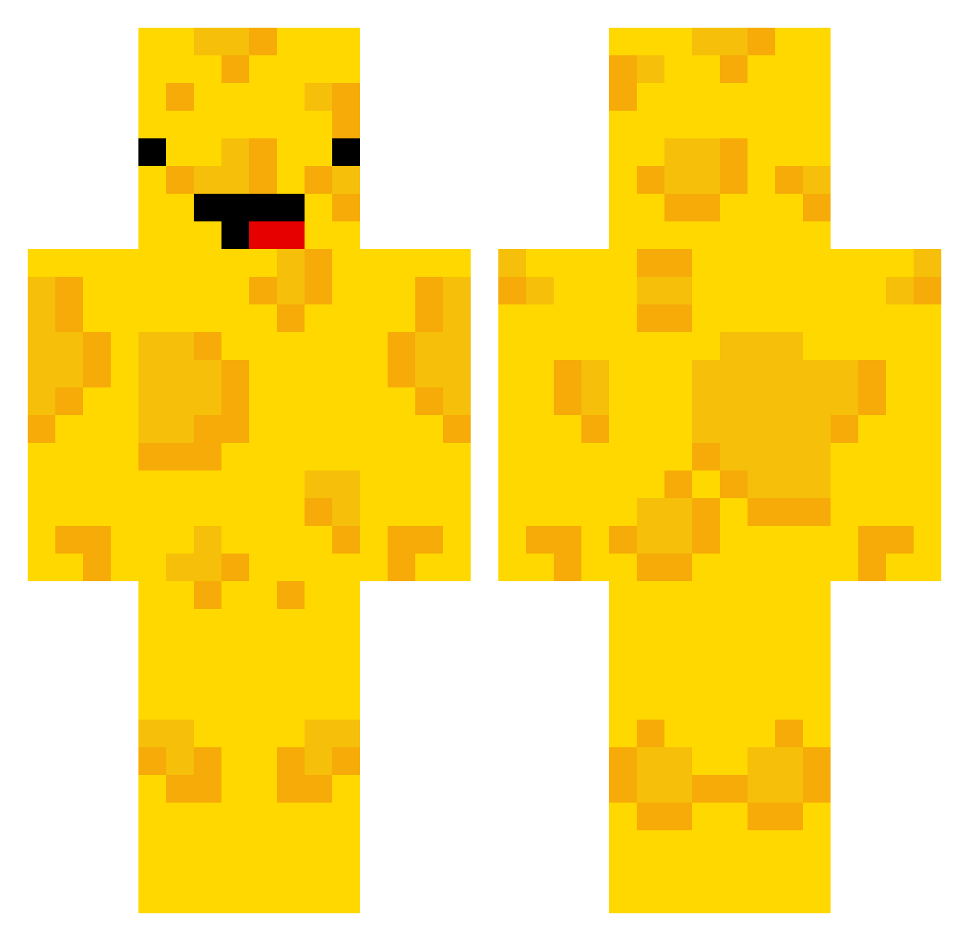 CakeTheCat09 Minecraft skin, front and back view