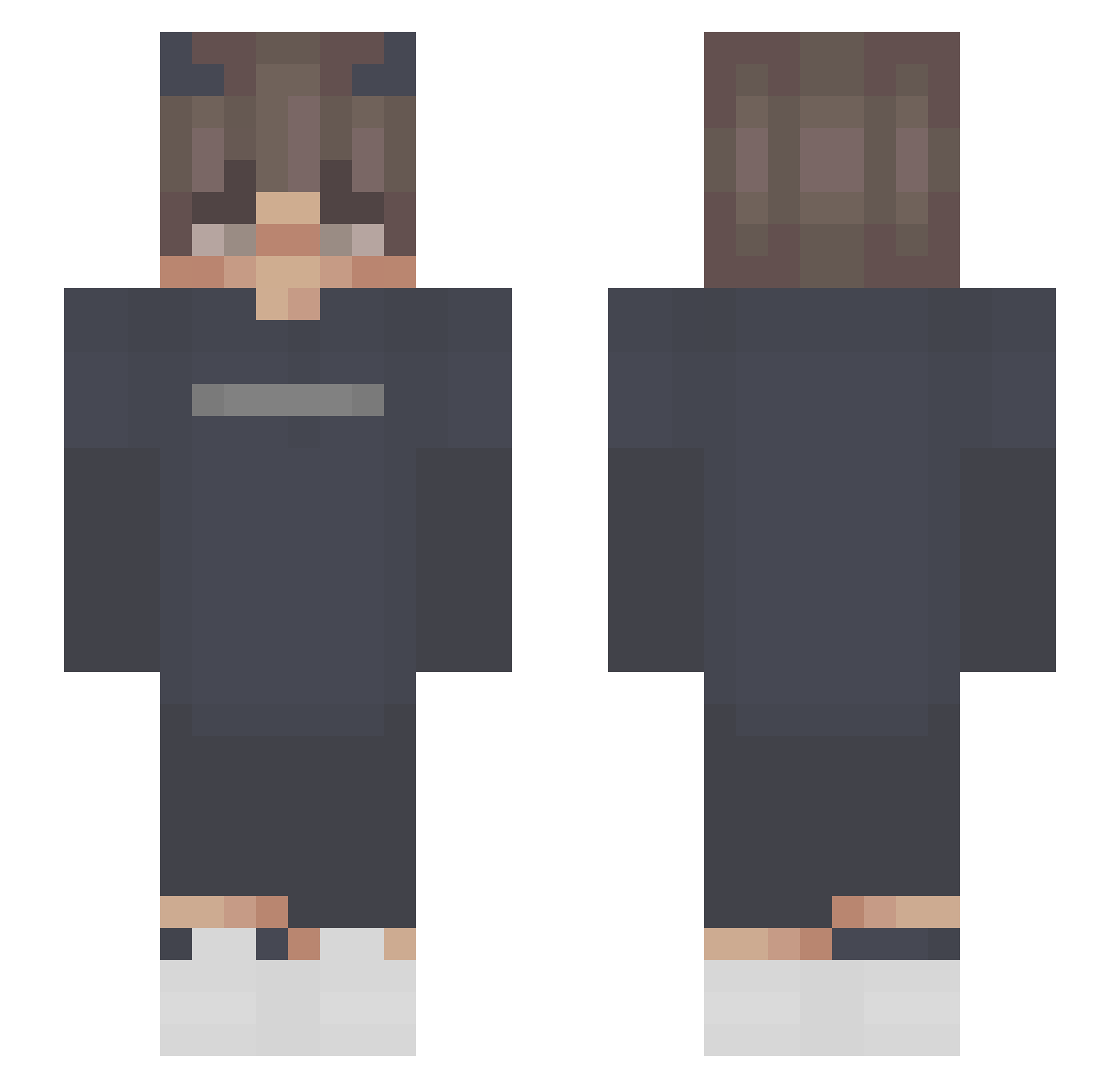 UnitedStatess Minecraft skin, front and back view