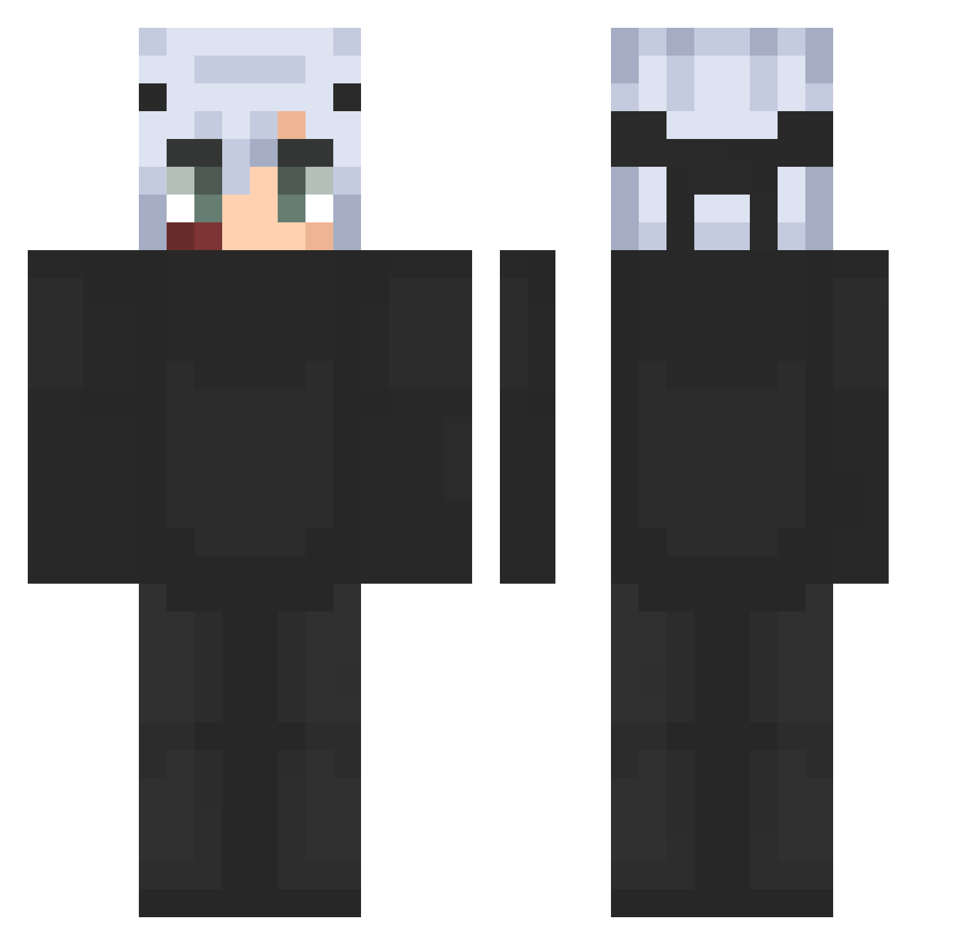 wiko25 Minecraft skin, front and back view