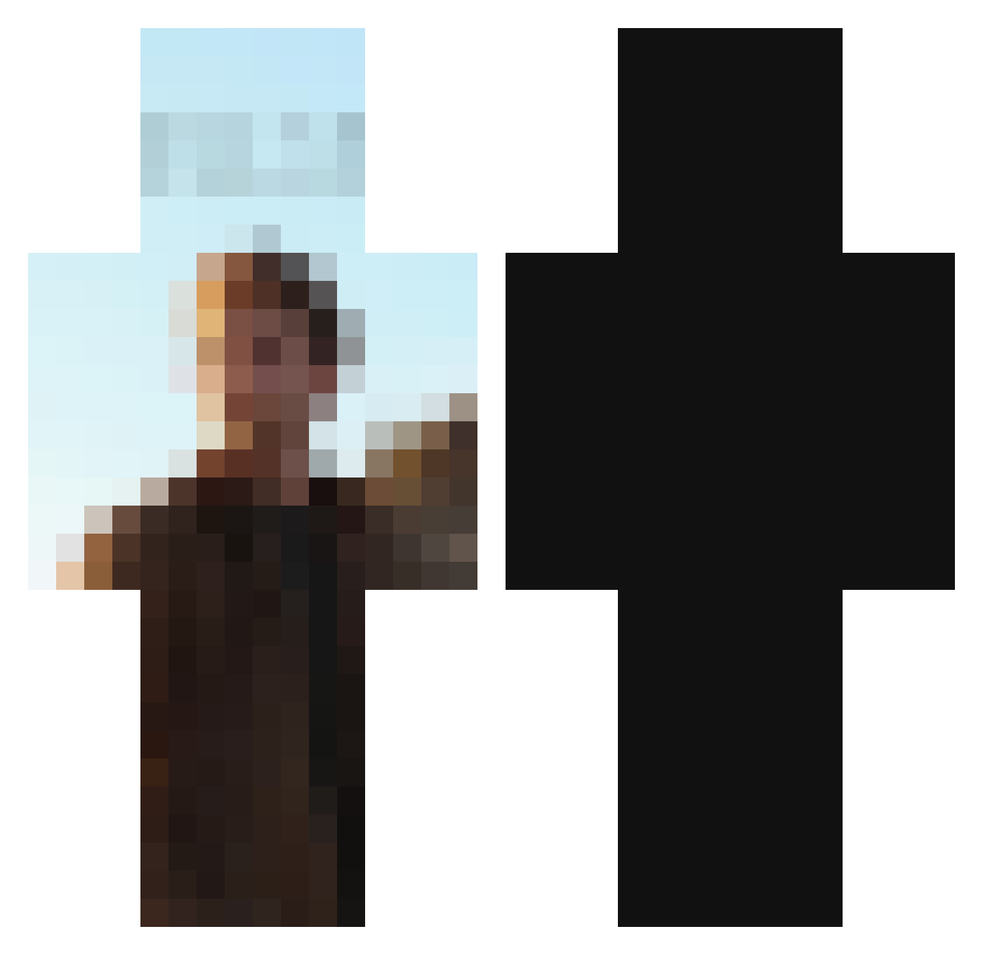 Chicken_joshy Minecraft skin, front and back view