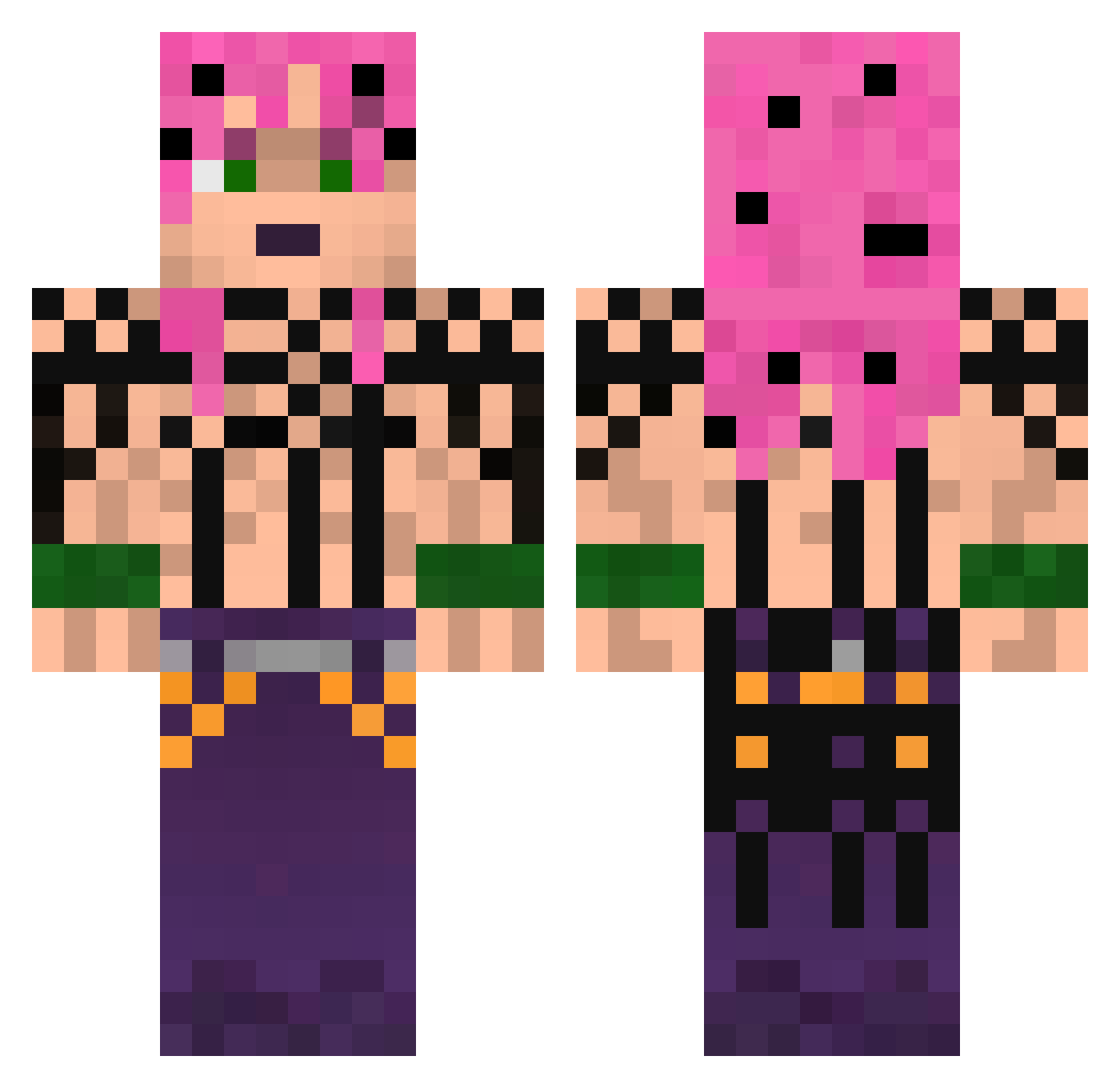 Felix12453 Minecraft skin, front and back view