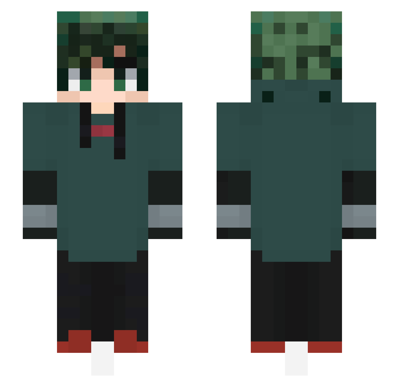 Roxasventuz Minecraft skin, front and back view