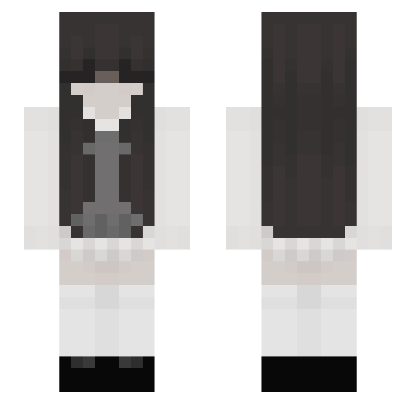 venndeta Minecraft skin, front and back view