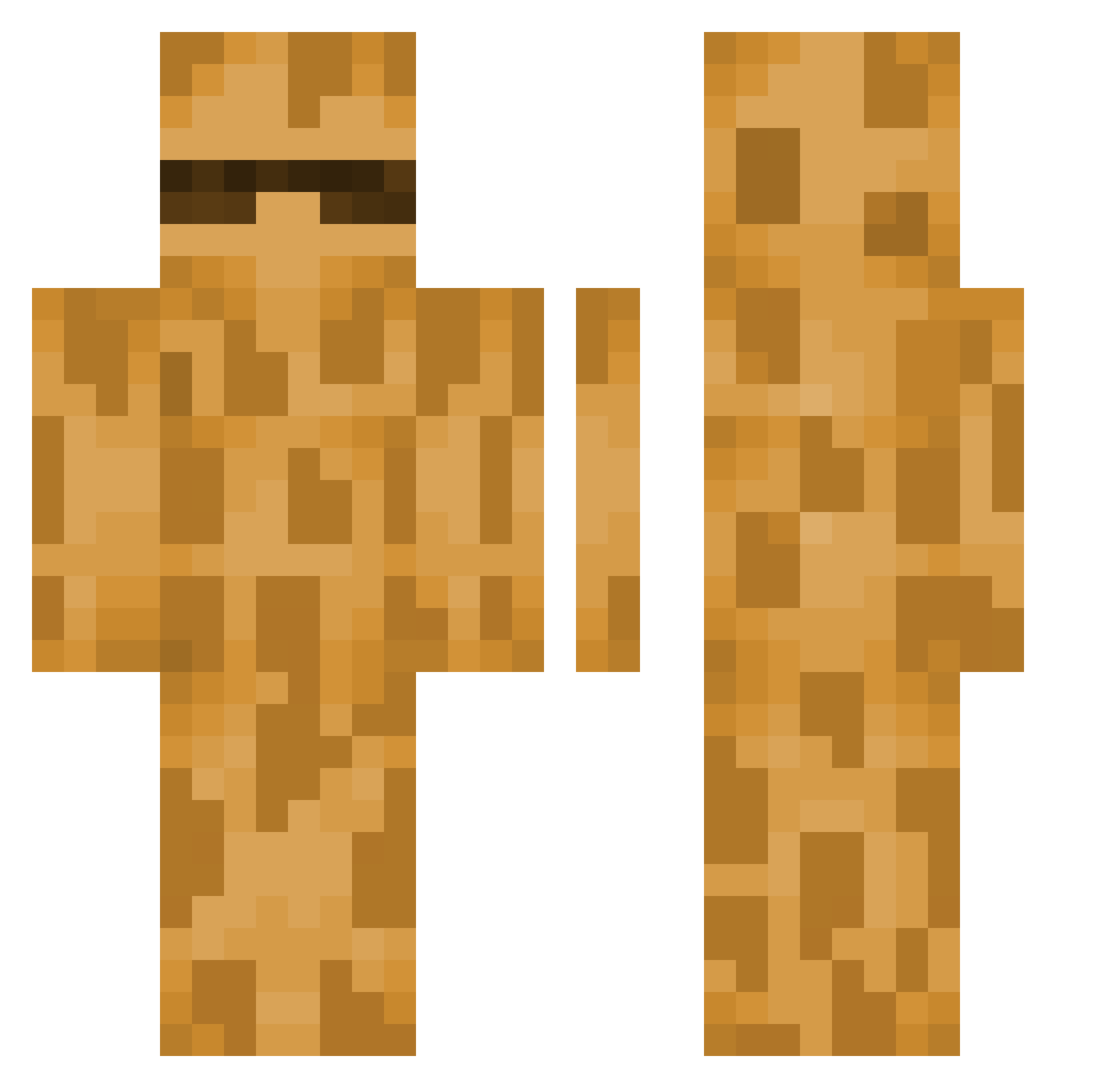 Asin_tingzz Minecraft skin, front and back view