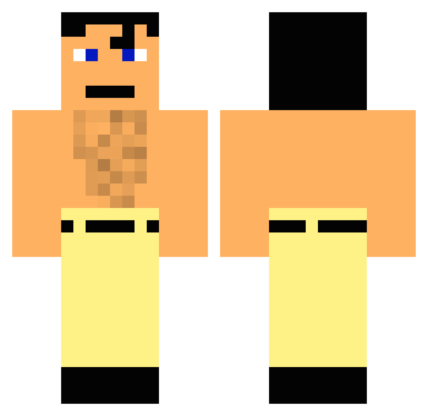Actually_Randy Minecraft skin, front and back view