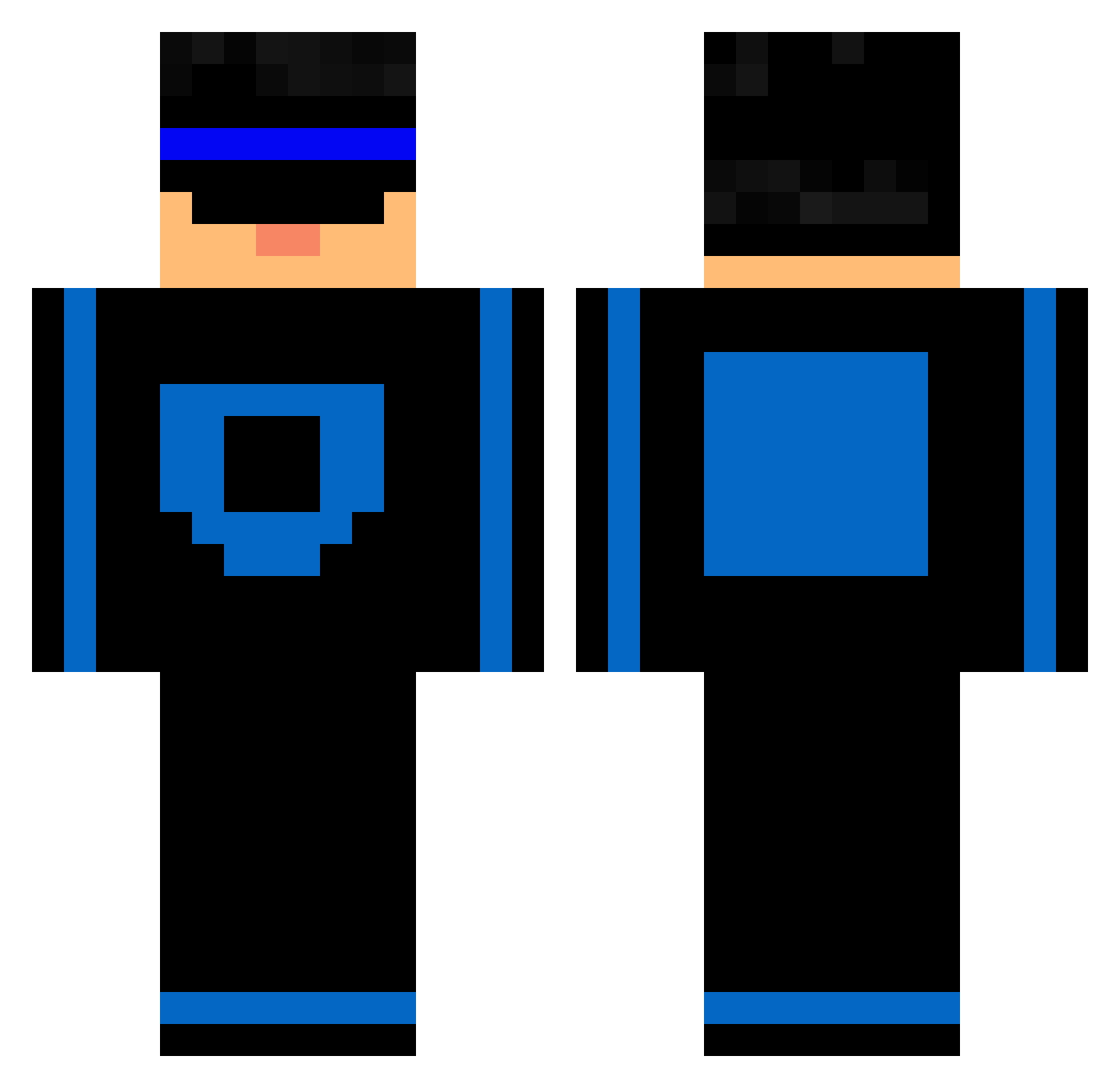 ALESSITO118 Minecraft skin, front and back view