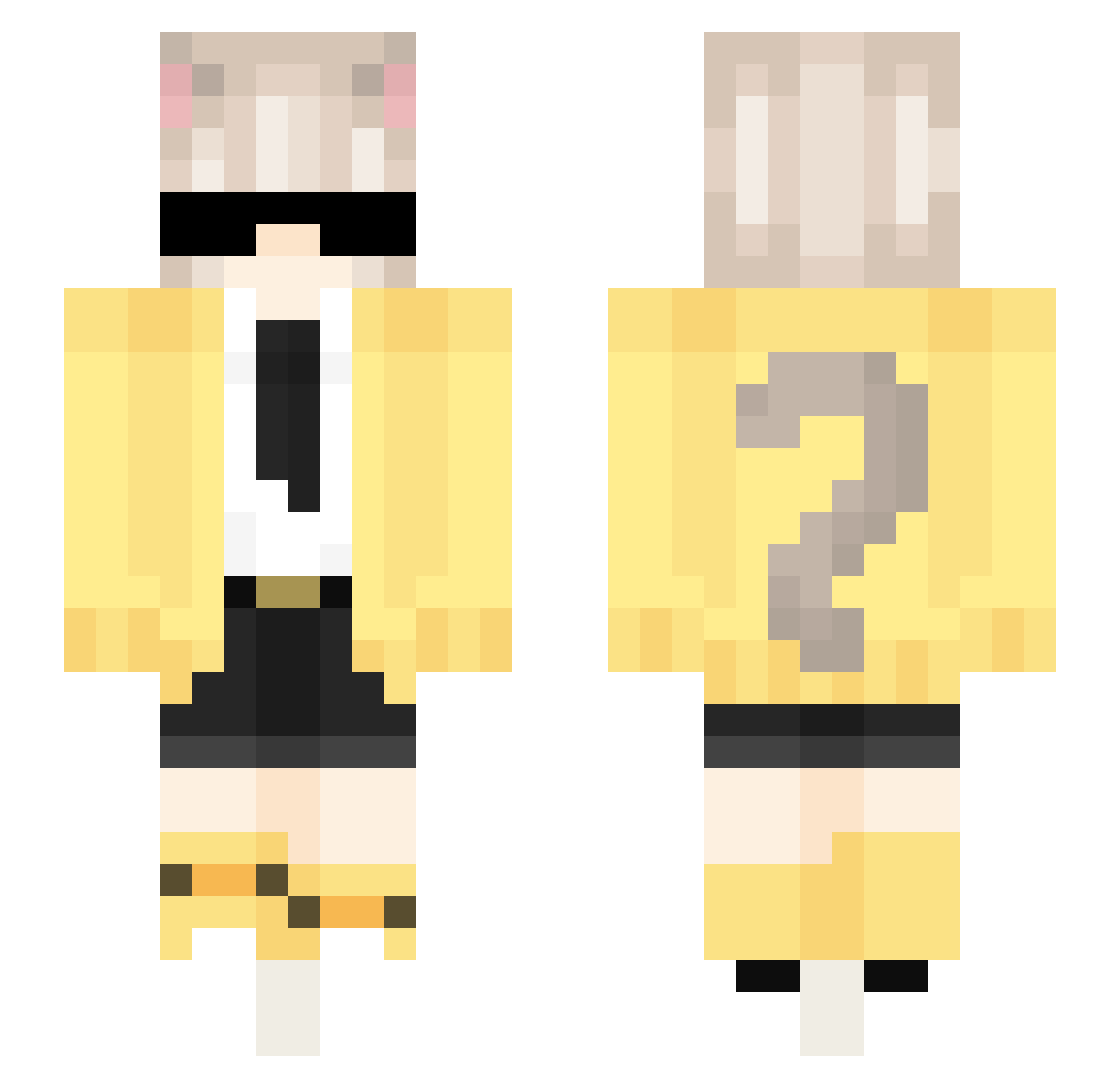 starcatxd Minecraft skin, front and back view
