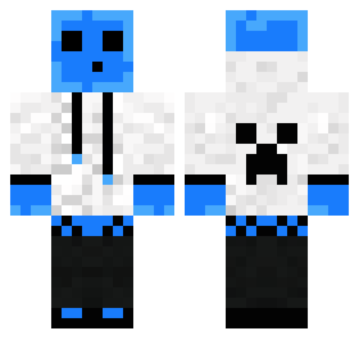 Frances Minecraft skin, front and back view