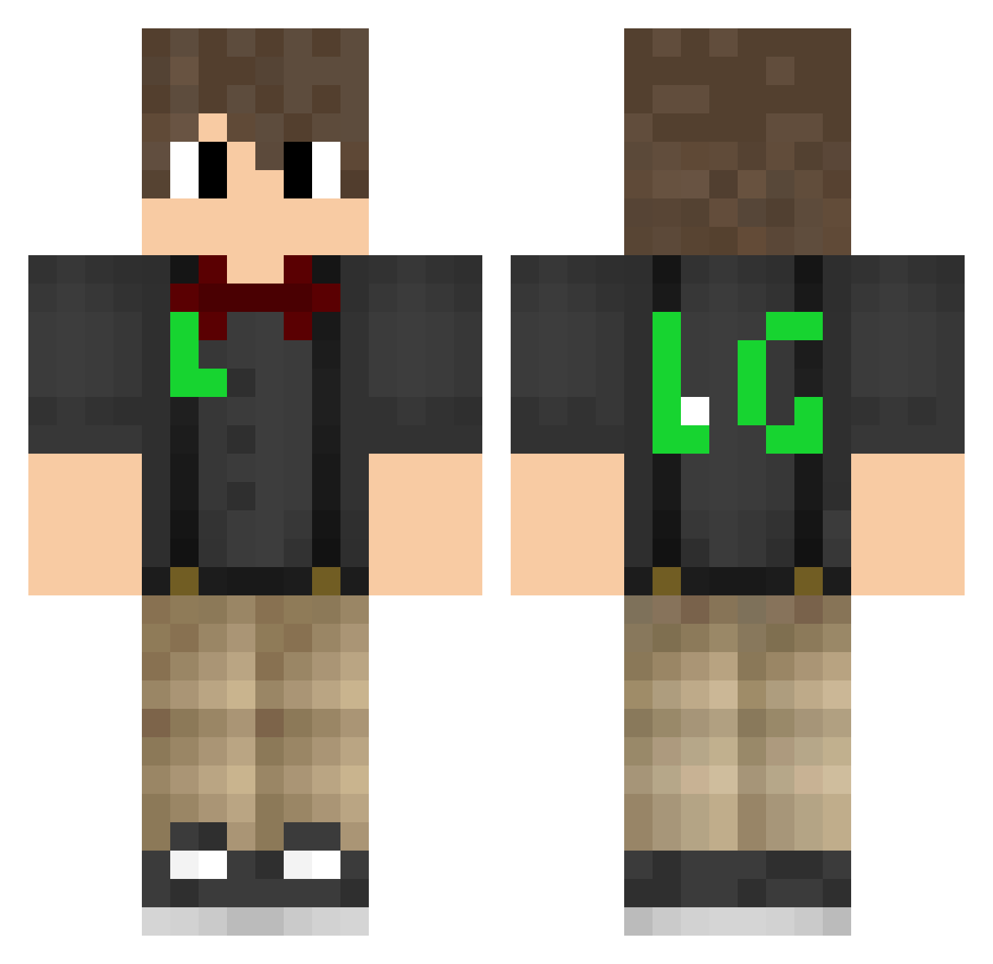 EinfachMxrek Minecraft skin, front and back view