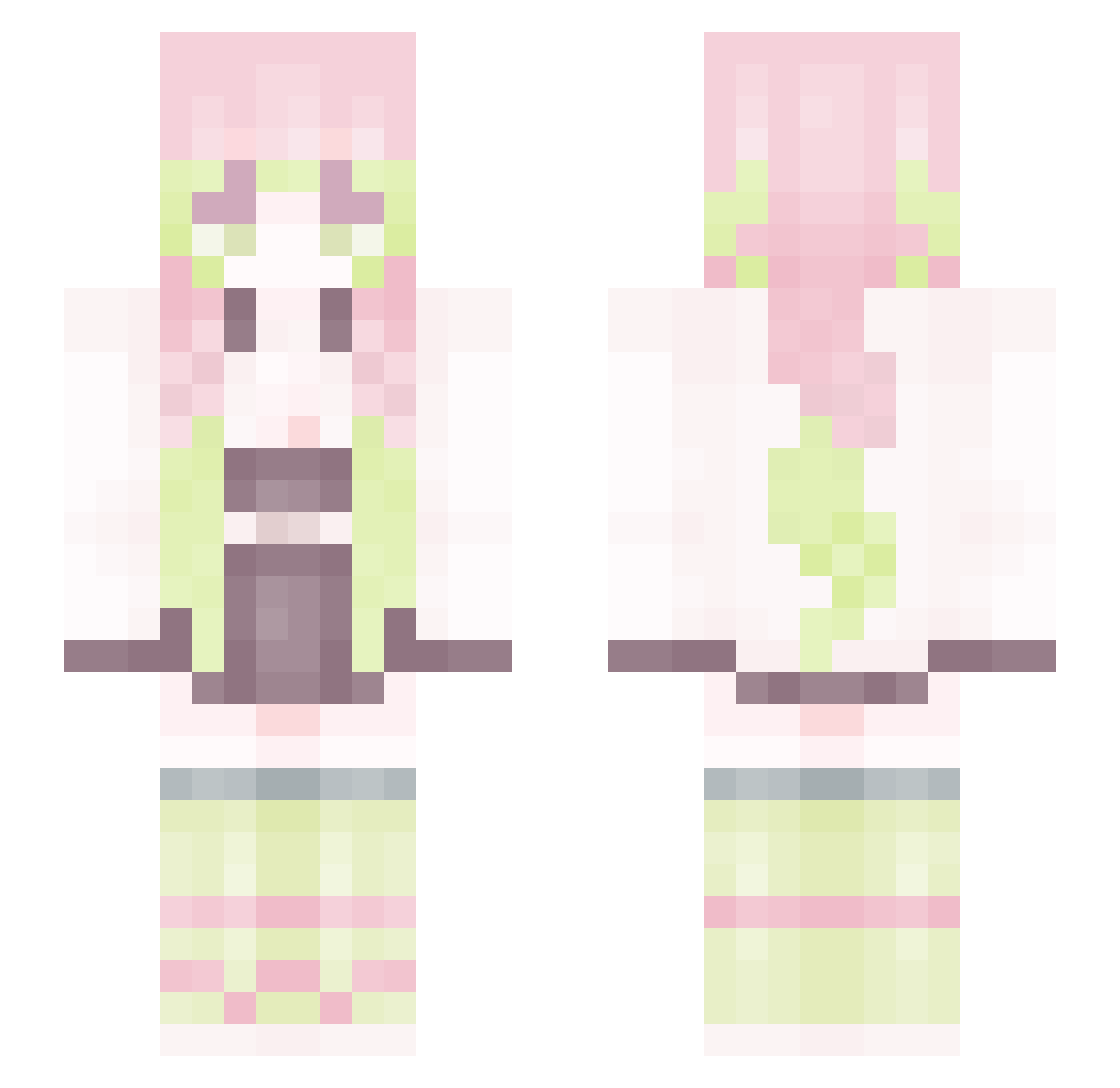 PokMew Minecraft skin, front and back view