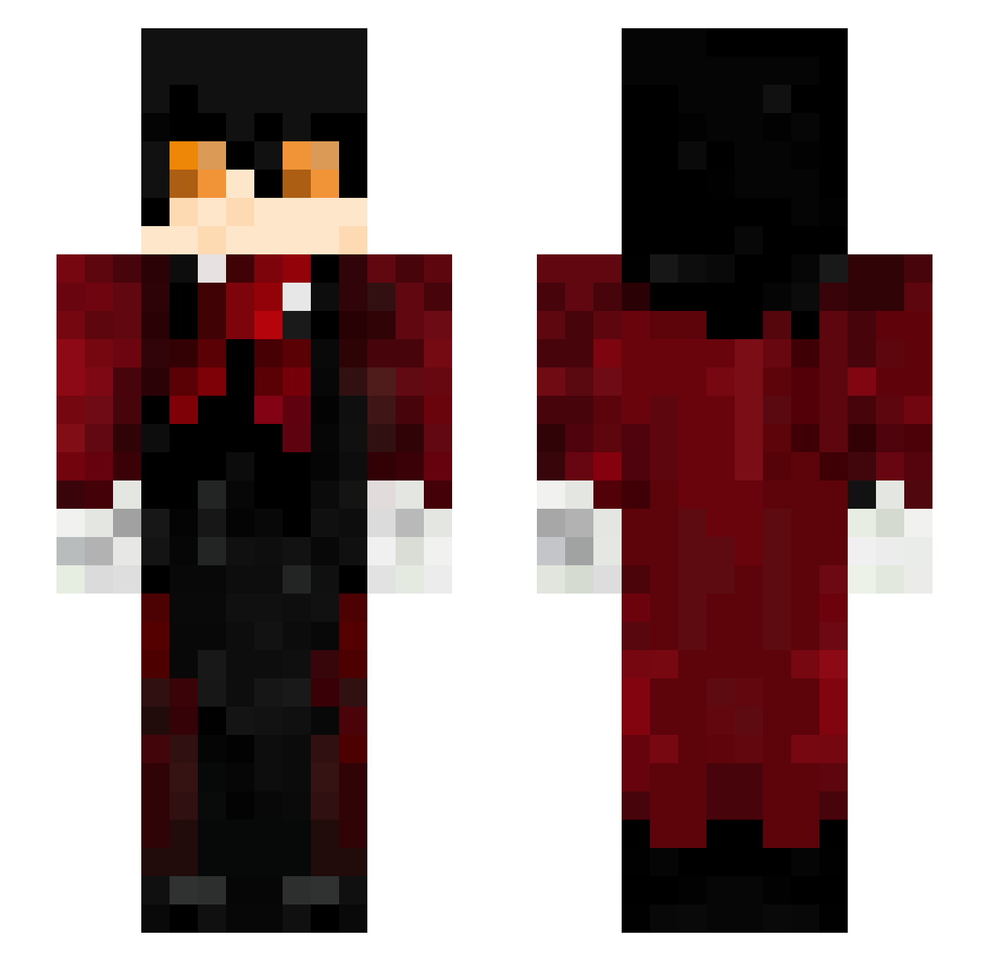 qHalop Minecraft skin, front and back view
