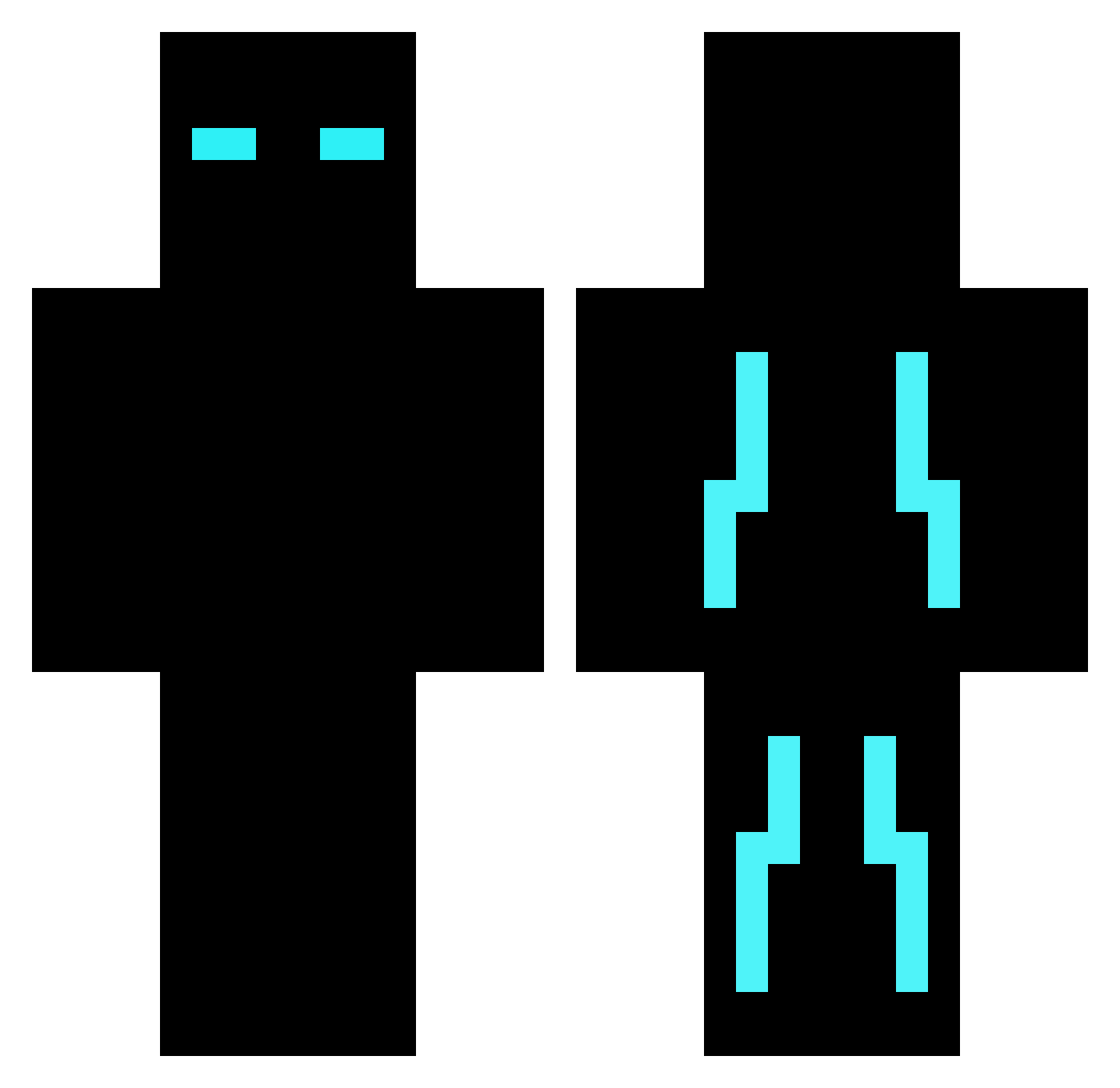 Tankfighter Minecraft skin, front and back view