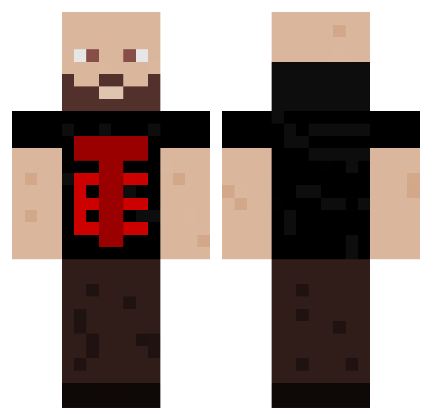 Adan_MPLVT Minecraft skin, front and back view
