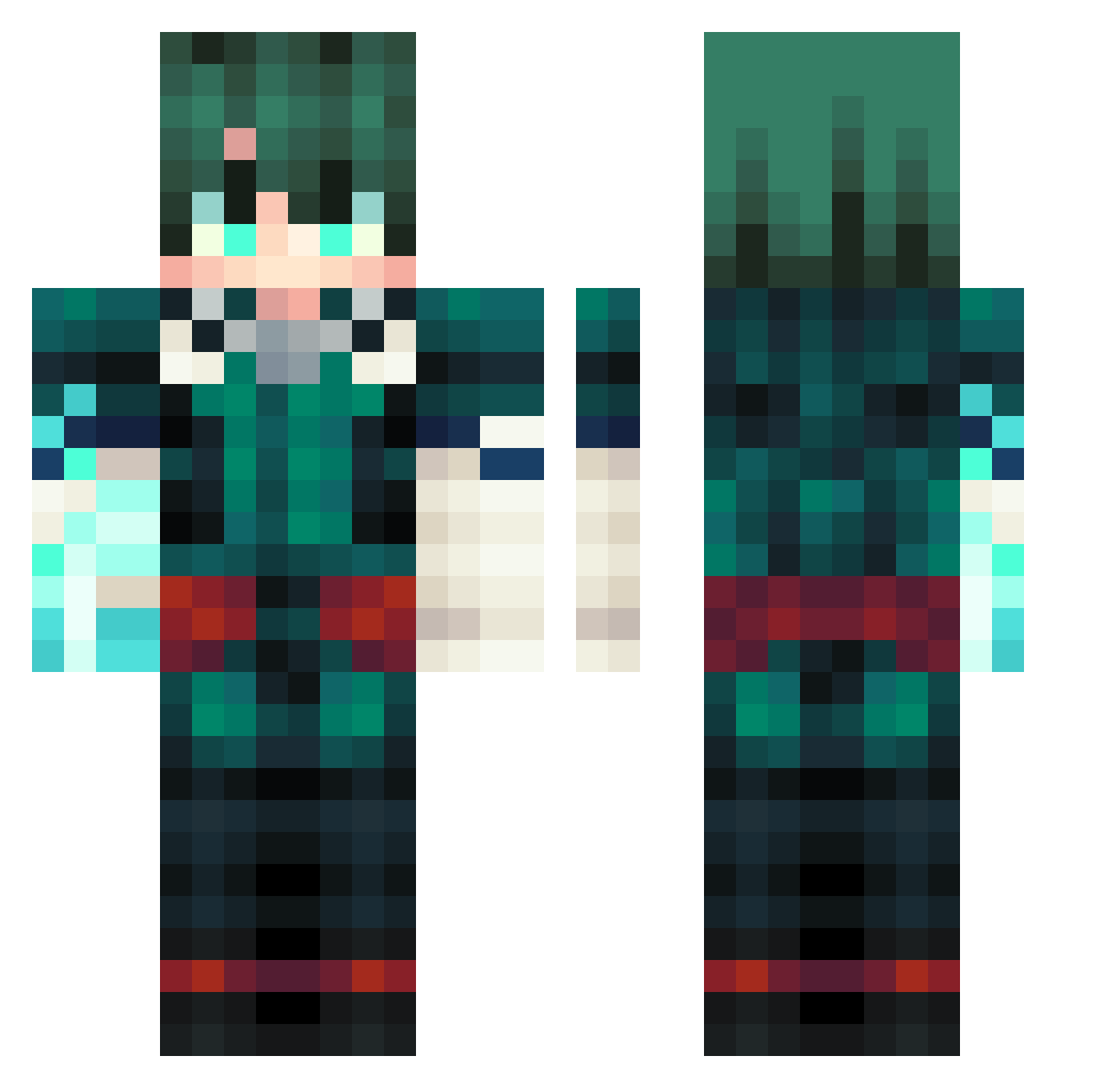 1tapmanScreaMy Minecraft skin, front and back view