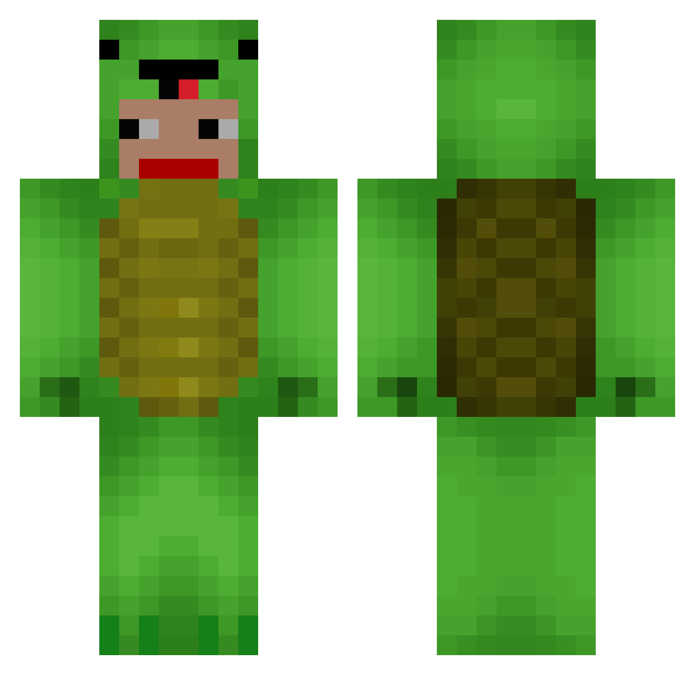 poteti_8261 Minecraft skin, front and back view