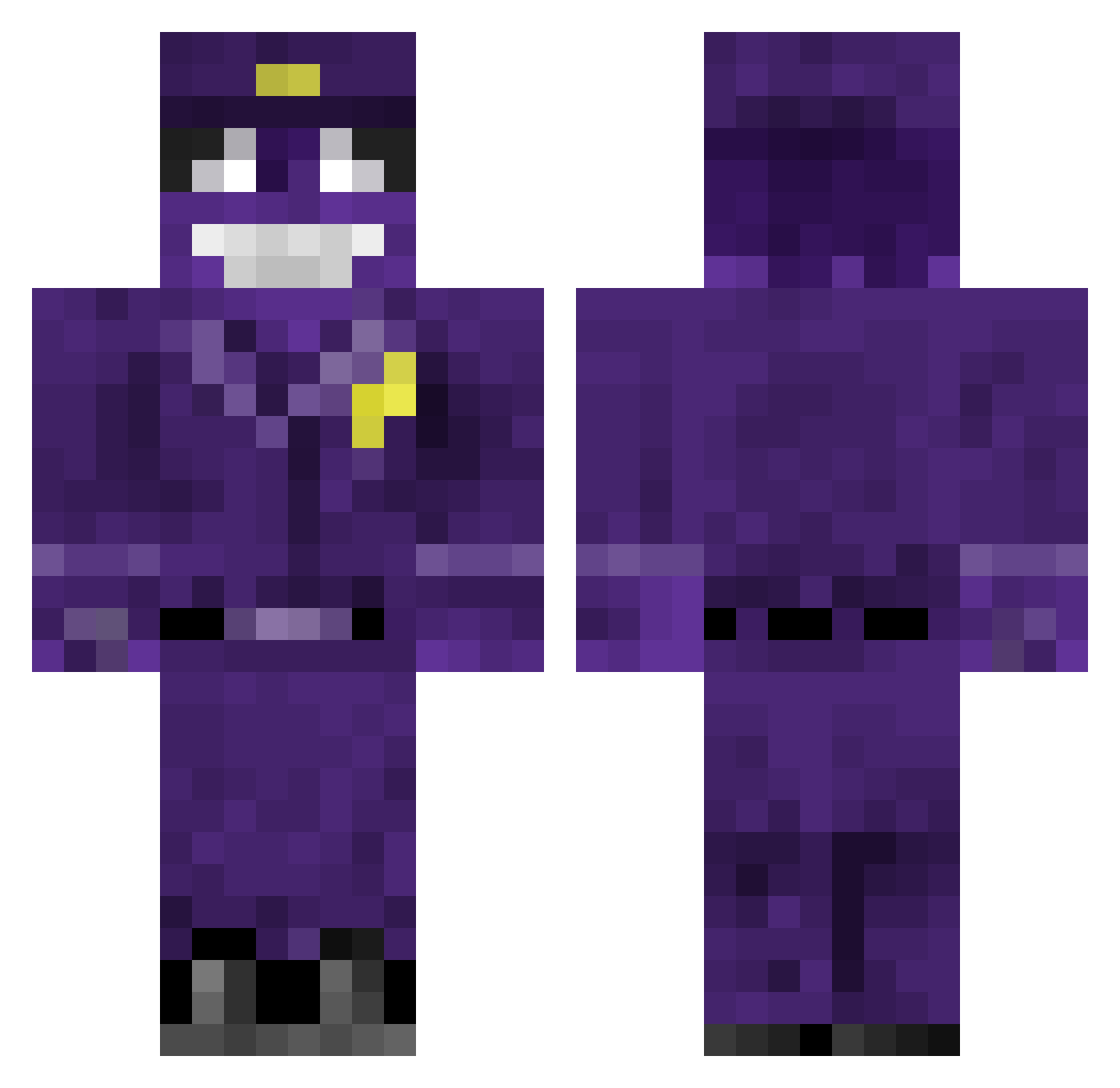 Biomike1980 Minecraft skin, front and back view